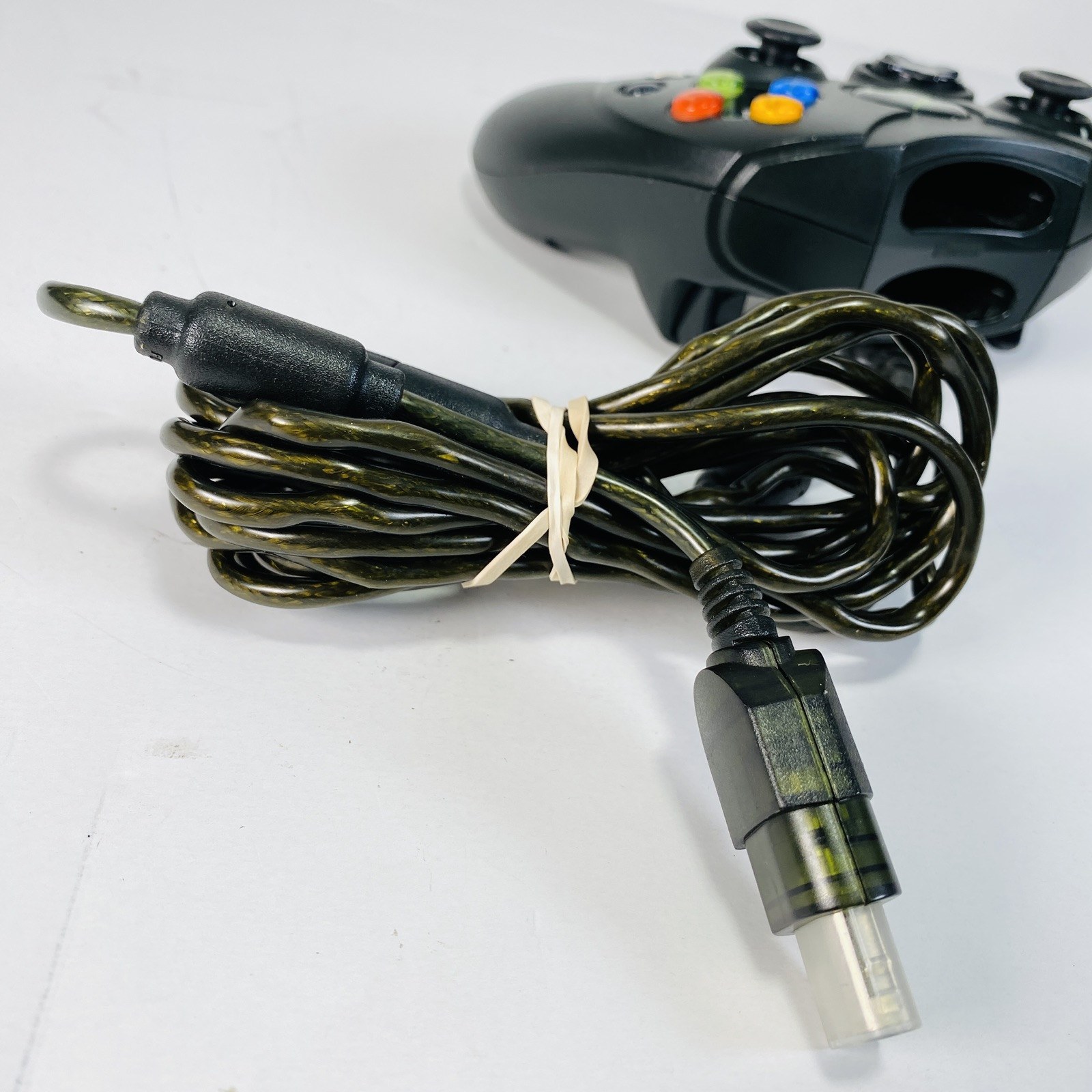 Original Xbox OEM Controller S Type Black X08-69873 w/ Breakaway Cable WORKS