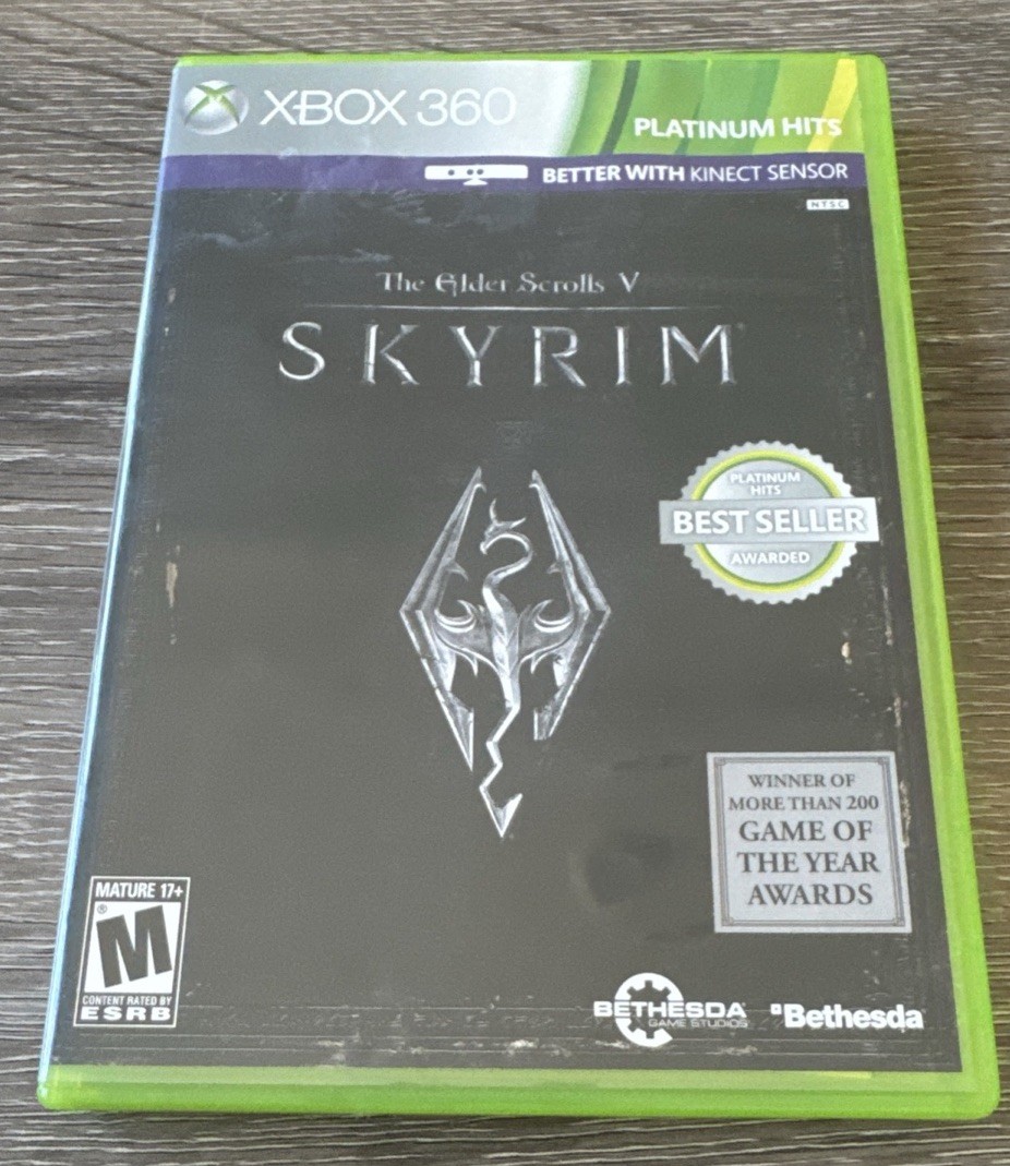 The Elder Scrolls V: Skyrim Xbox 360 2011 Better with Kinect (No Map)