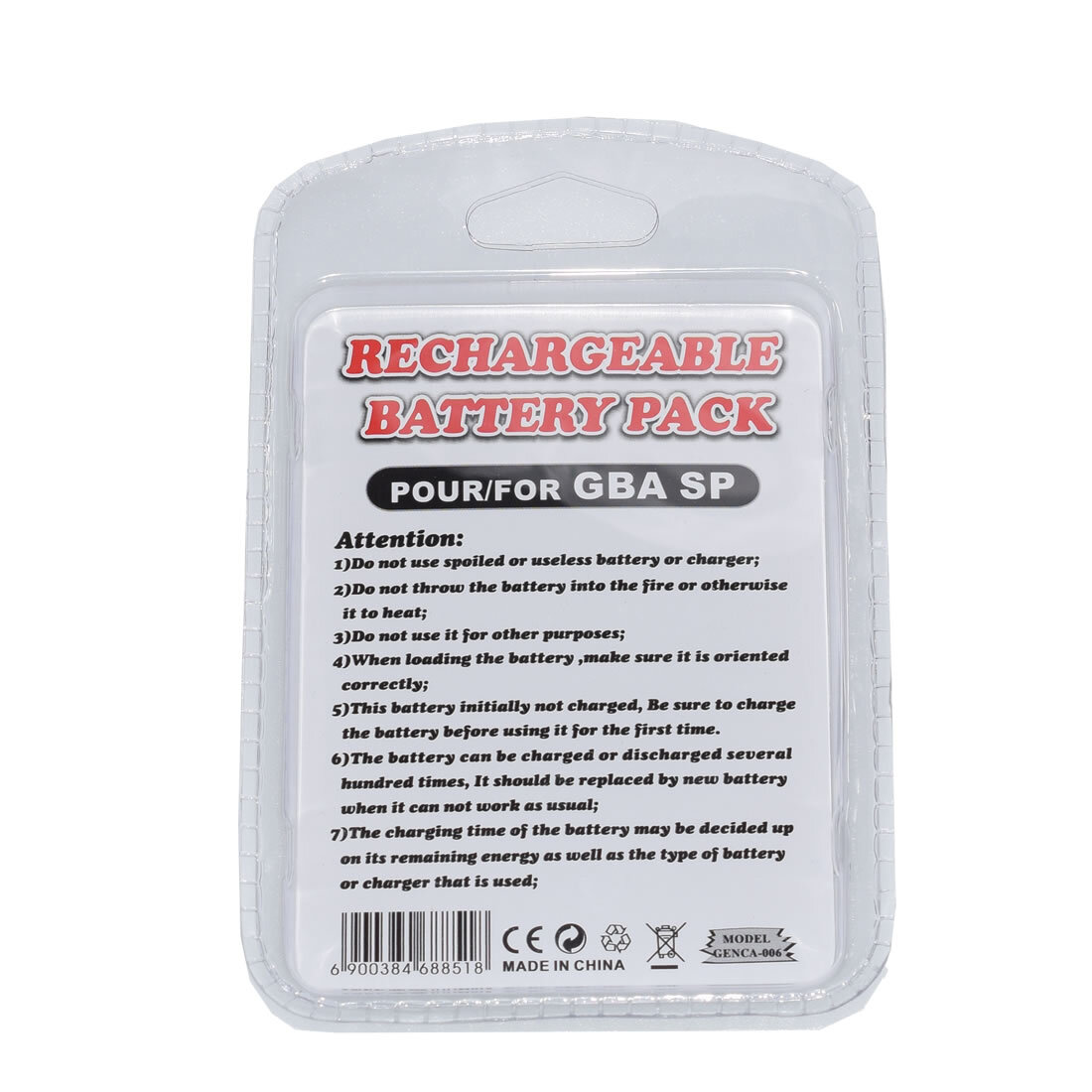 4x Battery for Nintendo Advance SP AGS-001 GBA SP AGS-003 SAM-SPRBP 850mAh