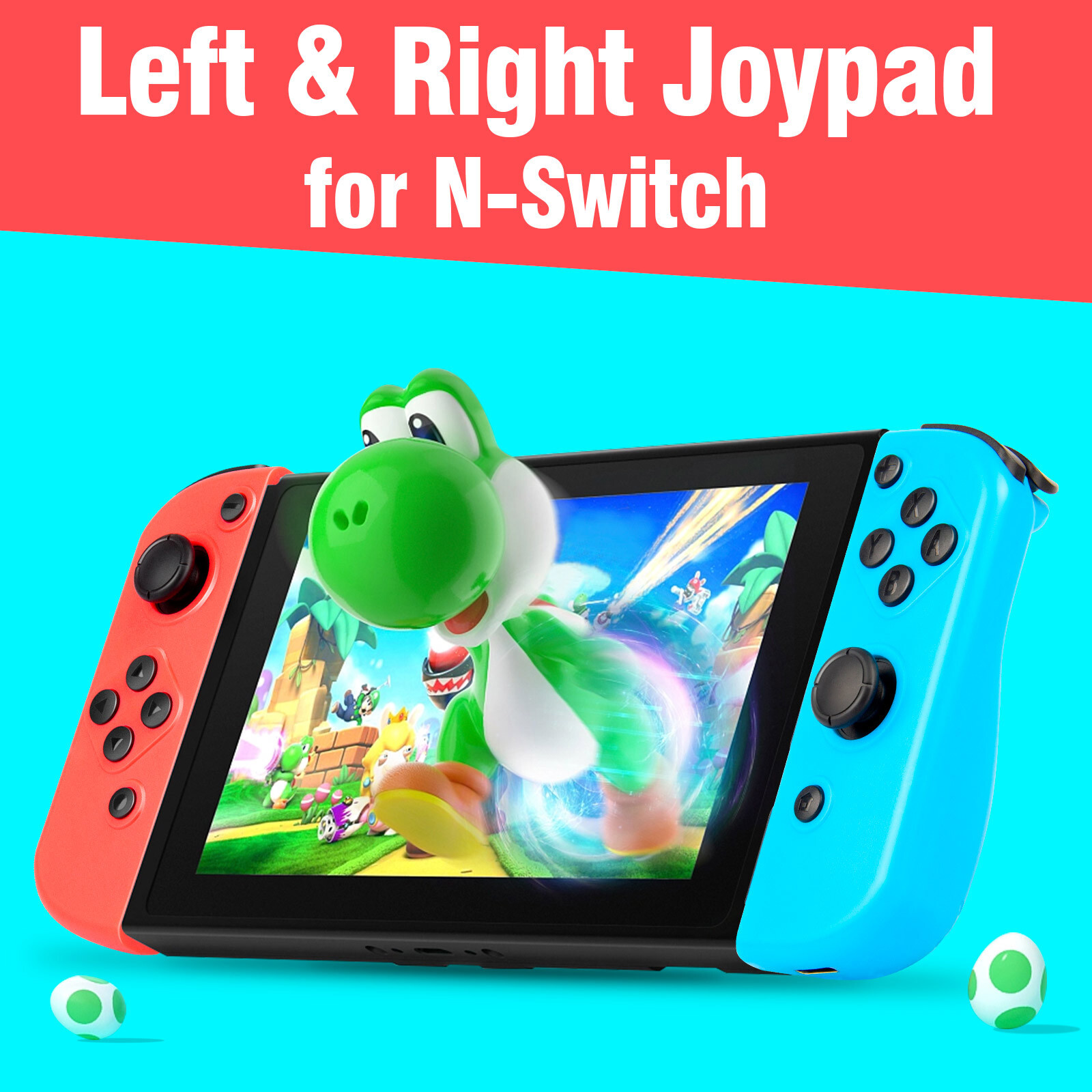 Wireless Left&Right for Nintendo Switch Joypad Controllers AC Adapter Charger US