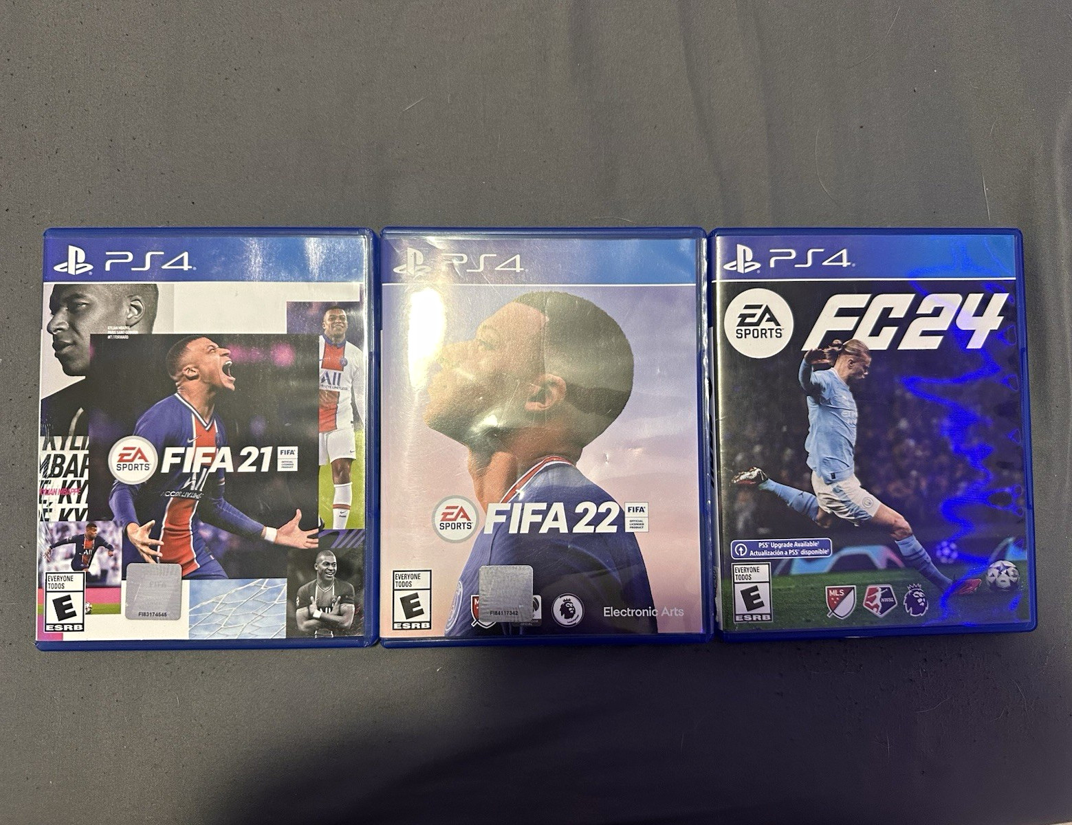 EA Sports PS4 Soccer Game Lot: FIFA 21, FIFA 22, FC 24