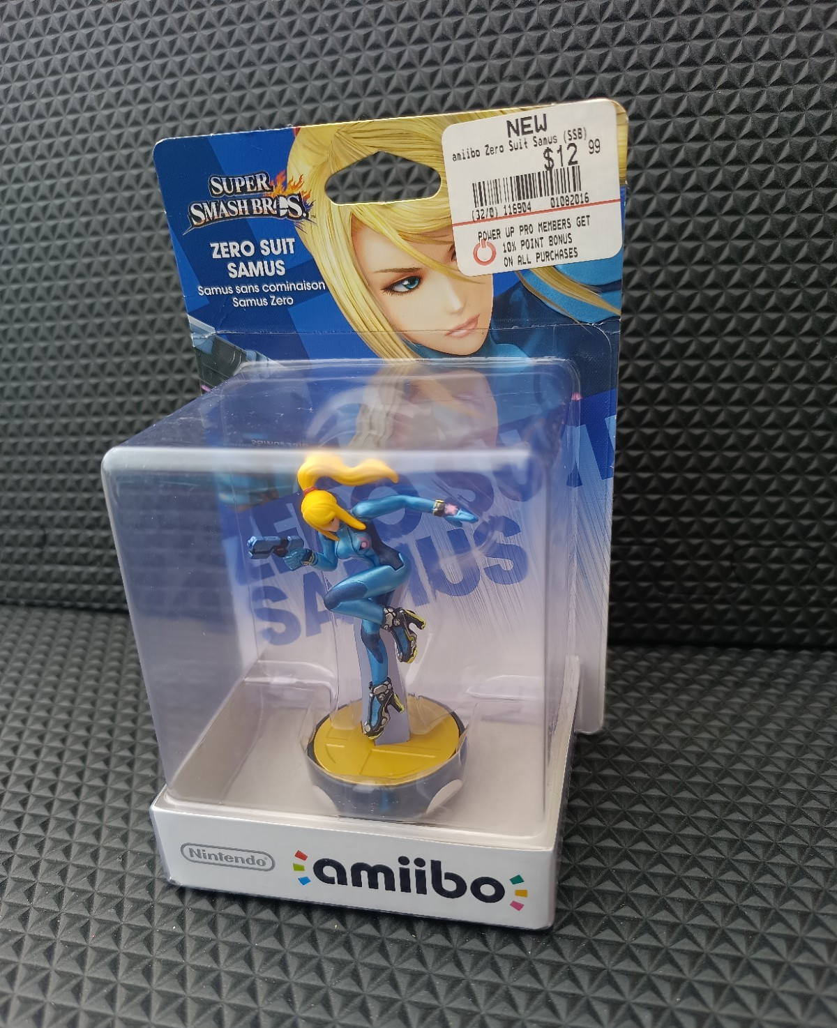 Nintendo amiibo Zero Suit Samus Super Smash Bros Wii U/3DS NFC Figure 2016