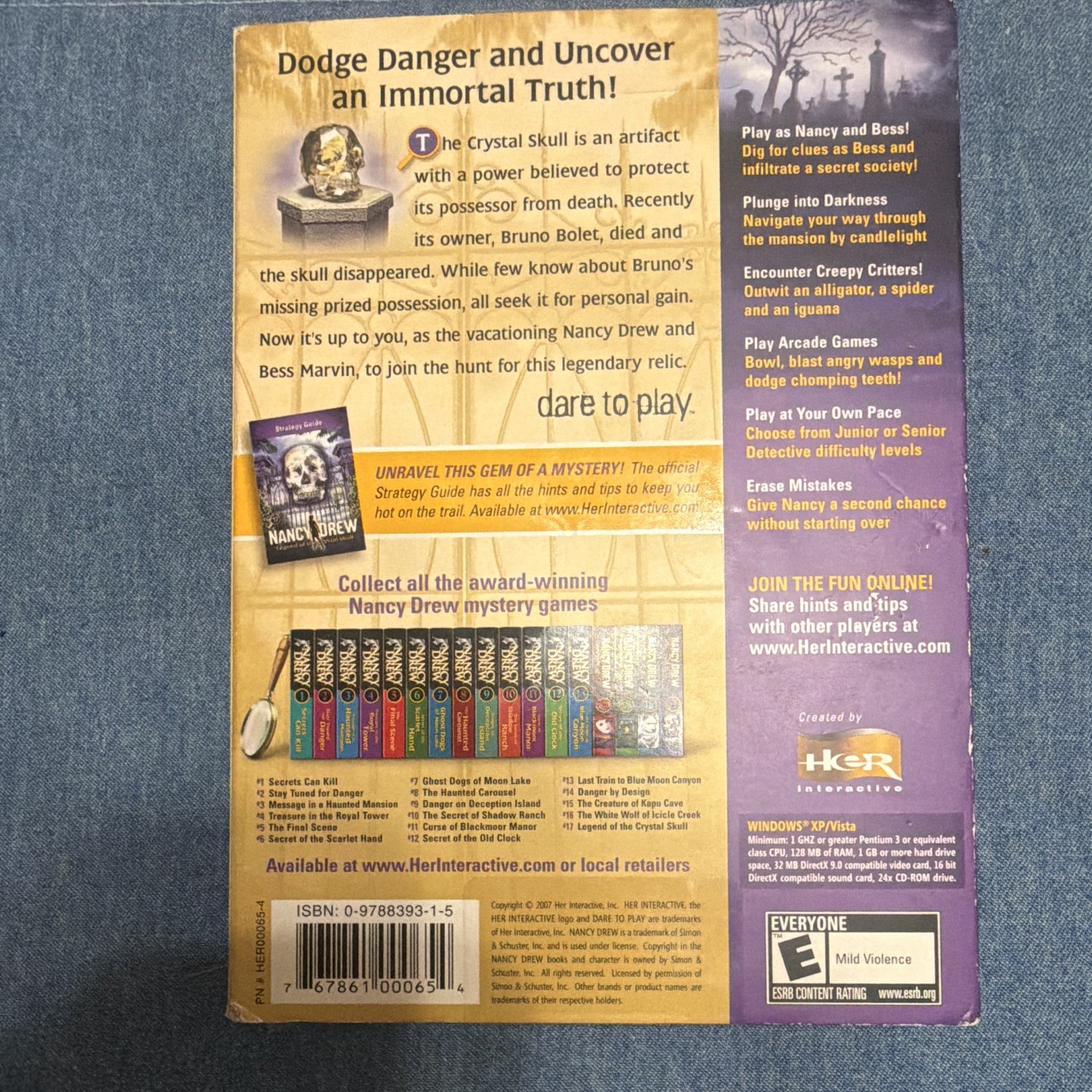 Her Interactive Nancy Drew: Legend of the Crystal Skull PC 2007 Mystery E