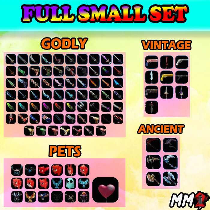 Roblox MM2 ✨Full Small Set✨ Godly, Pet, Ancient and Vintage| SAME DAY DELIVERY❗️