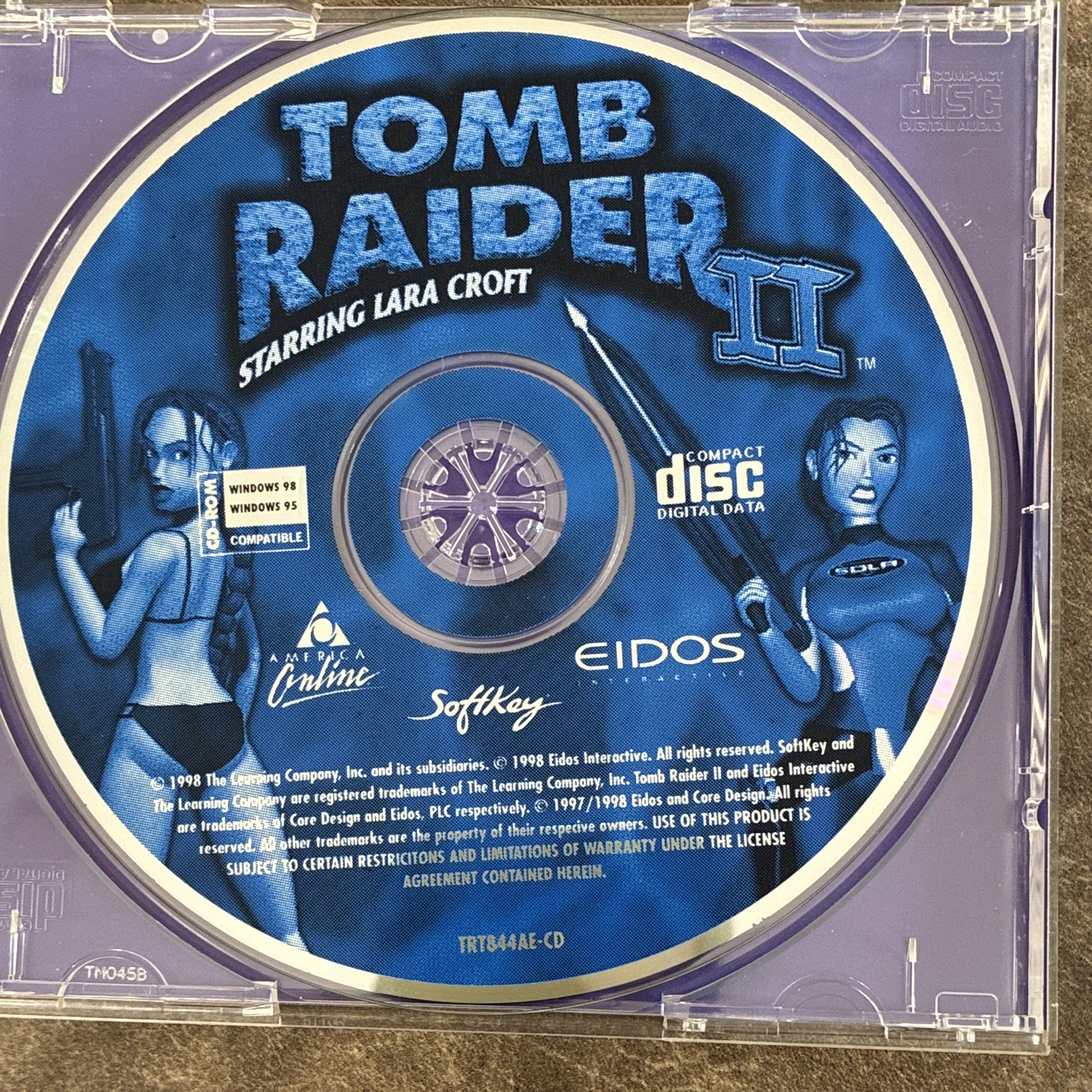Tomb Raider 2 PC CD-ROM Mint Disc Complete Vintage Action Adventure