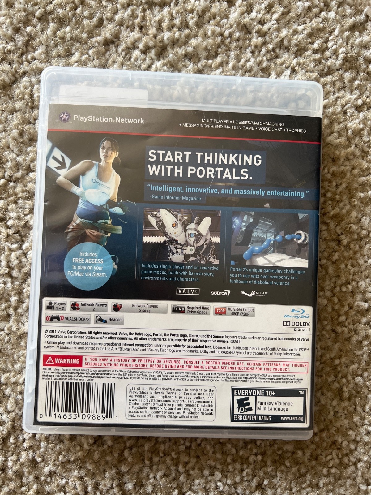Portal 2 (Sony PlayStation 3, 2011)