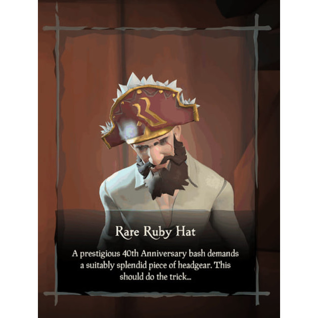 Sea of Thieves : RARE RUBY HAT 40th Anniversary + 150 coins Global🌎XBOX/PC CODE