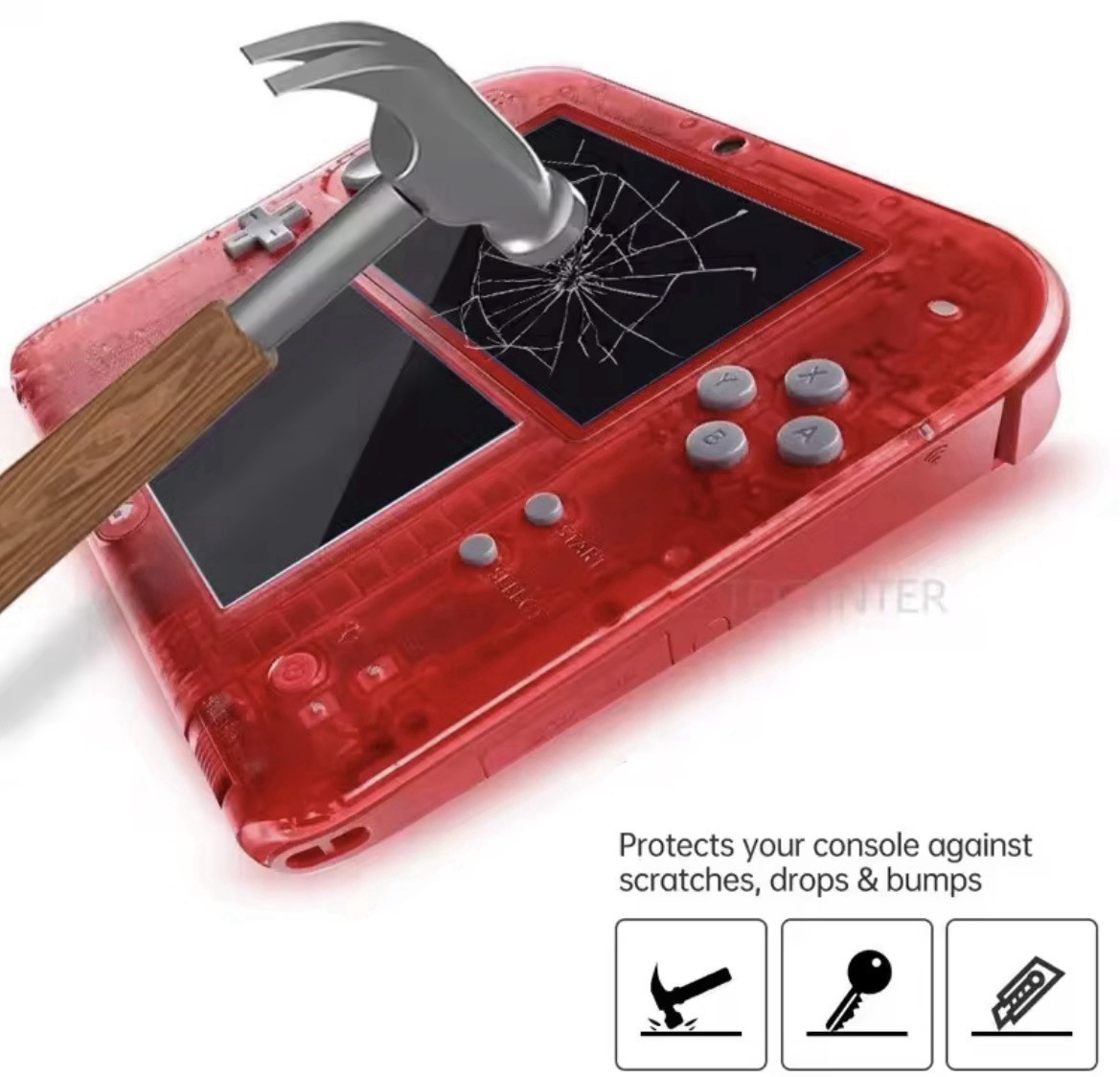 2pcs Screen Protector Film Compatible with Nintendo 2DS Top & Bottom Screen Film