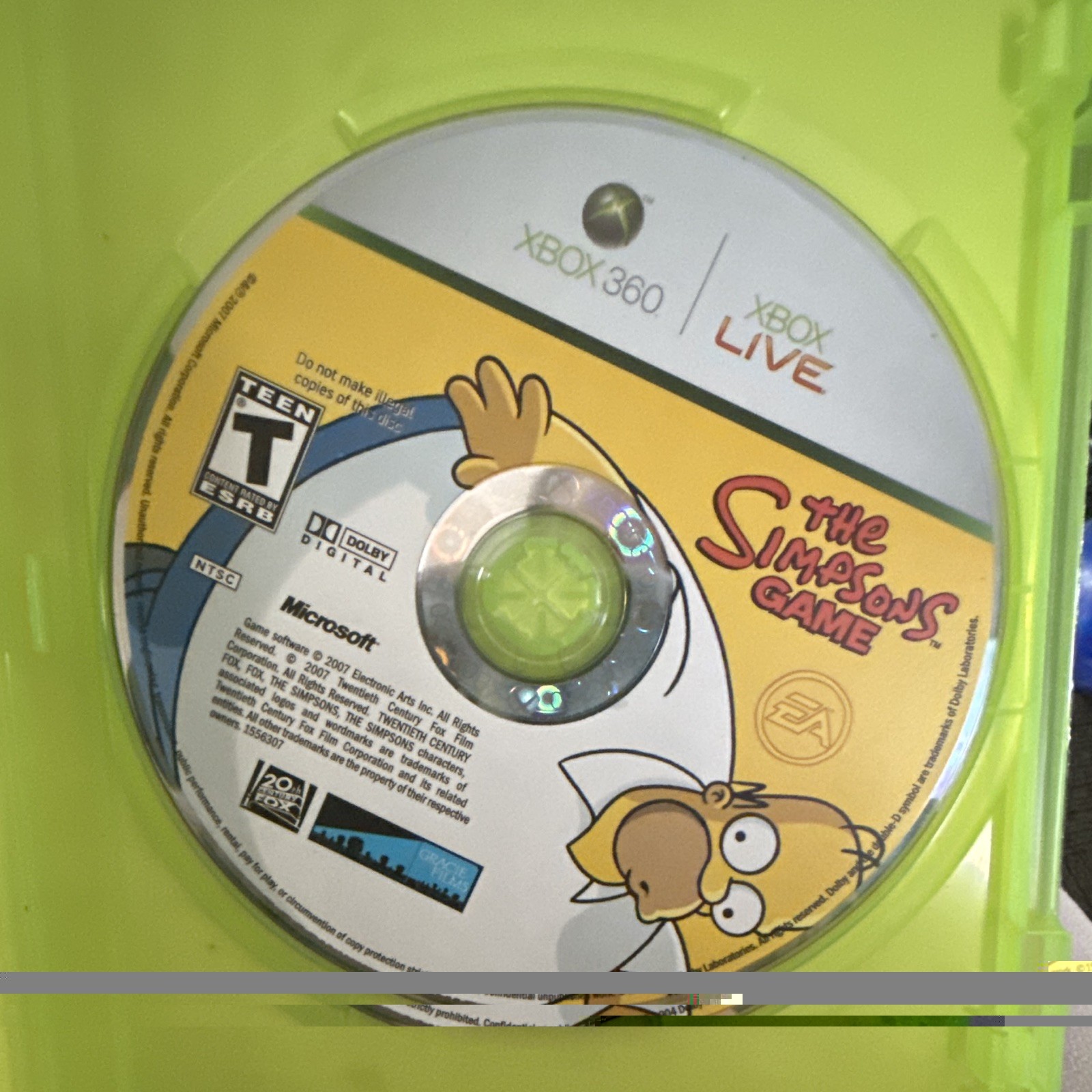 Electronic Arts The Simpsons Game Microsoft Xbox 360 T NTSC-U/C 2007 Xbox Live