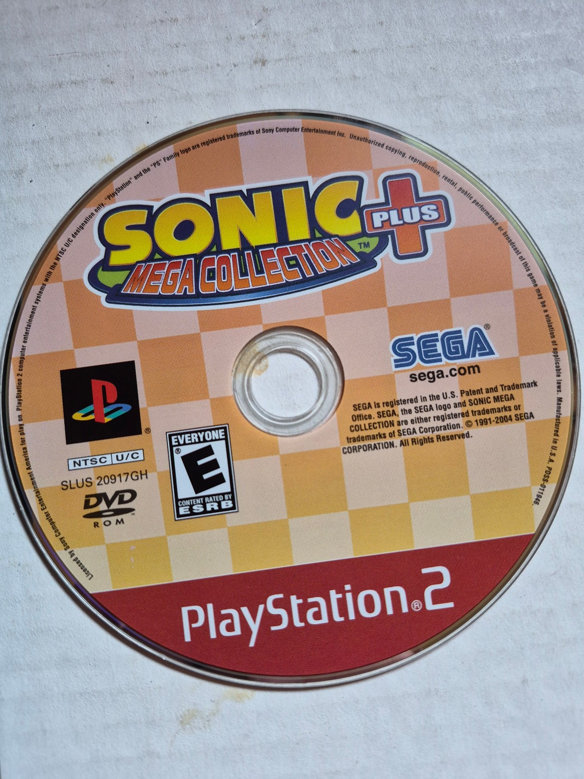 Sonic Mega Collection Plus PS2 PlayStation 2 Complete Case Game Tested No Manual