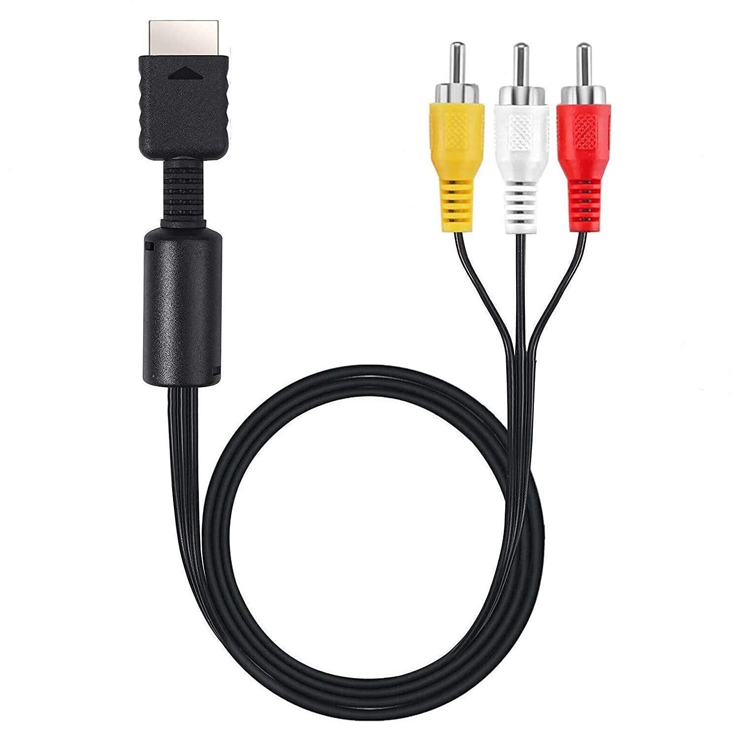 6 Feet AV to RCA Audio Video Composite Cable Cord For Sony PS1 PS2 PS3 PS3 Slim
