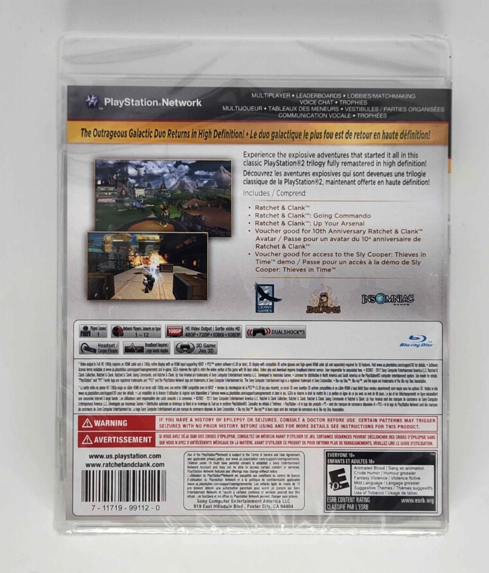 Ratchet & Clank Collection (Sony PlayStation 3 PS3) NEW SEALED