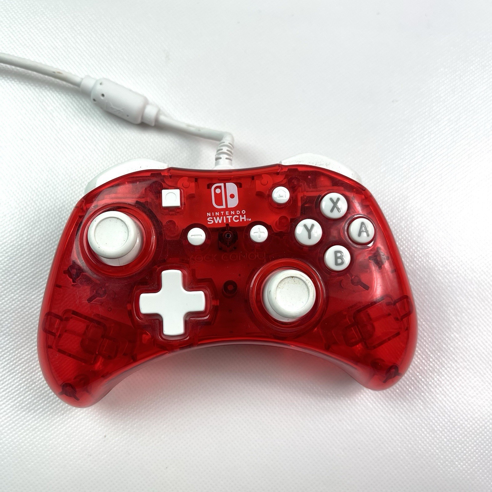 PDP Gaming Rock Candy Wired Nintendo Switch Pro Controller Stormin Cherry Red