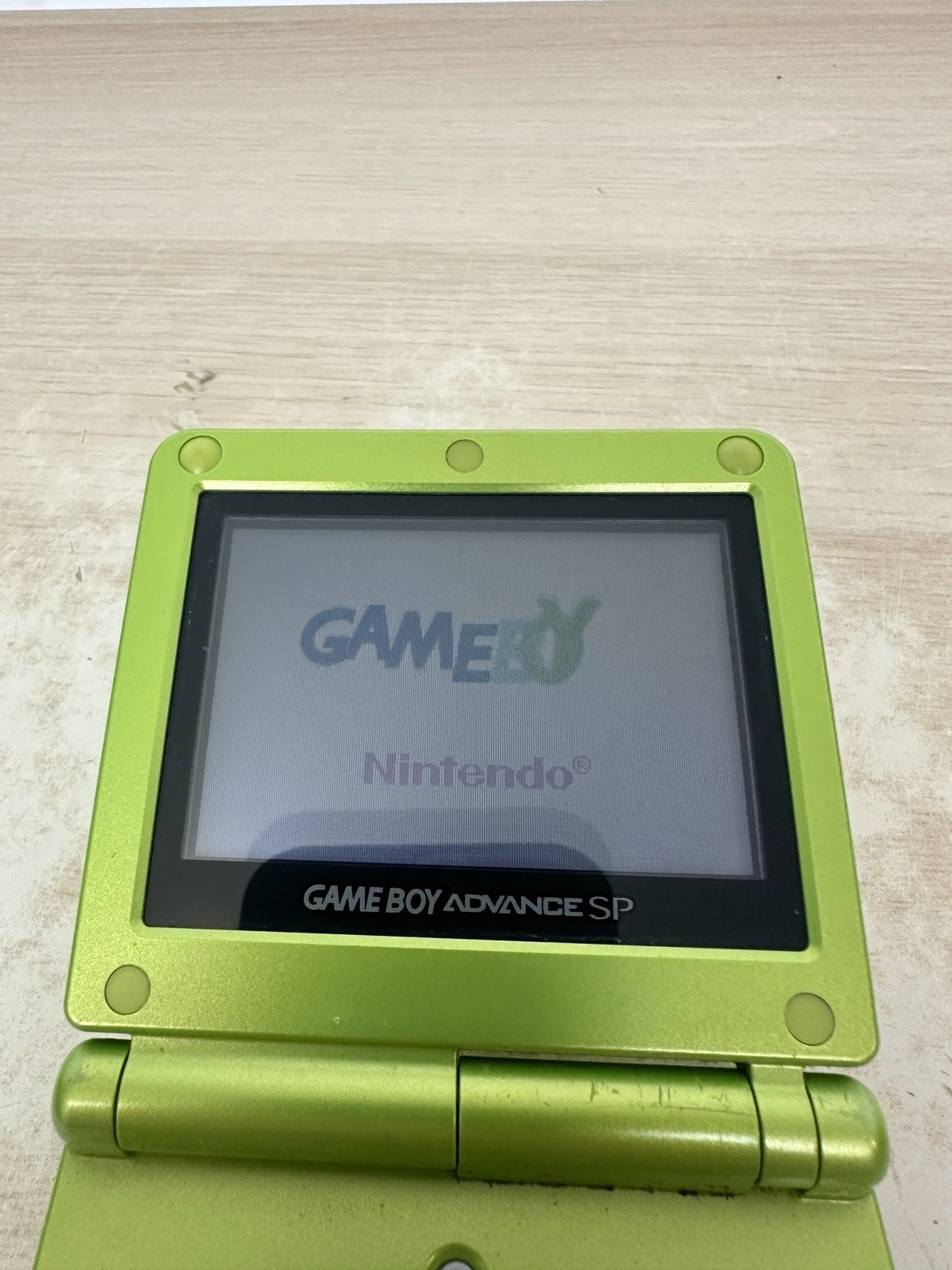 Nintendo Gameboy Advance SP Handheld System Console Lime Green (AGS-001) Tested
