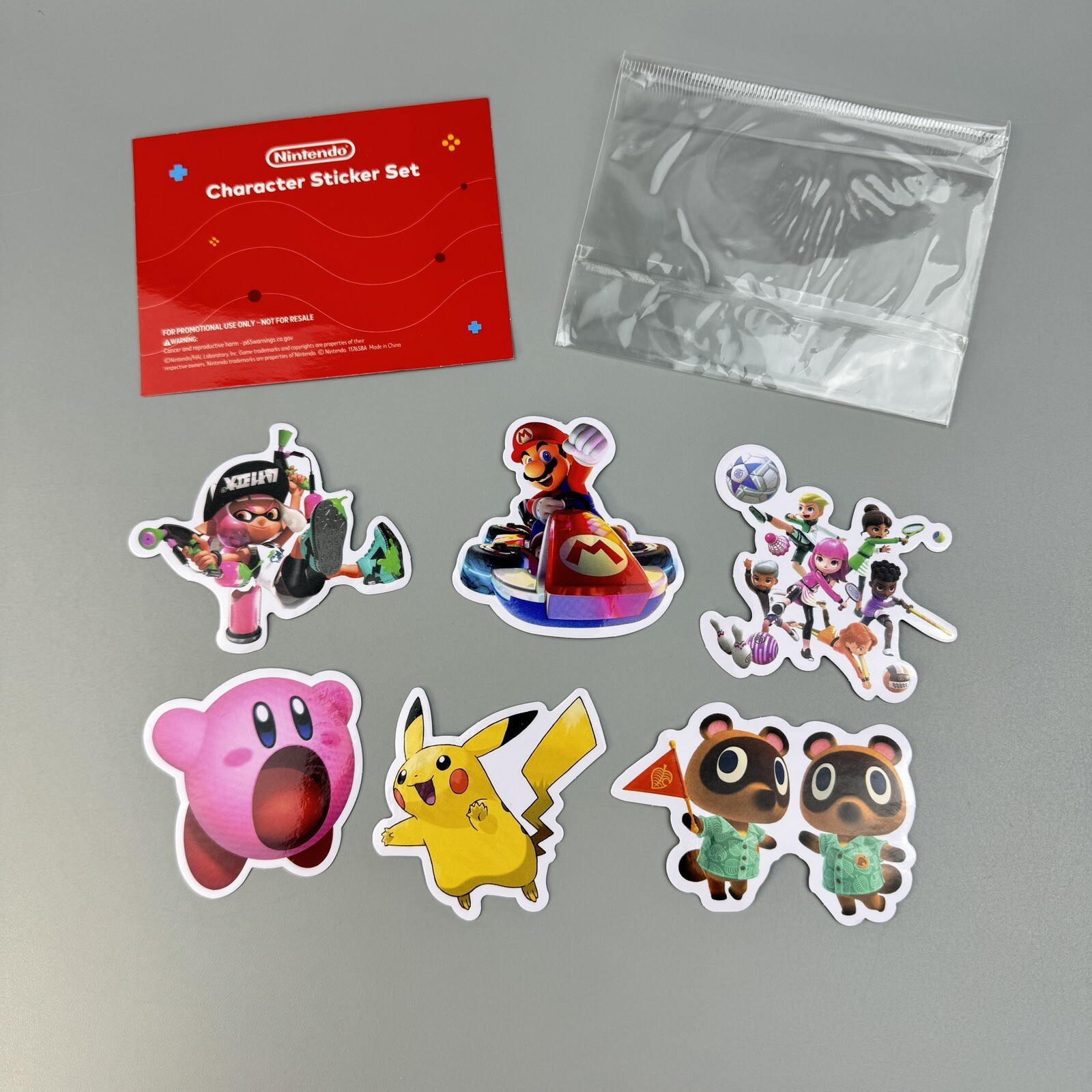 Authentic Nintendo Switch Character Card Set & Sticker Set Limited Promo 2023