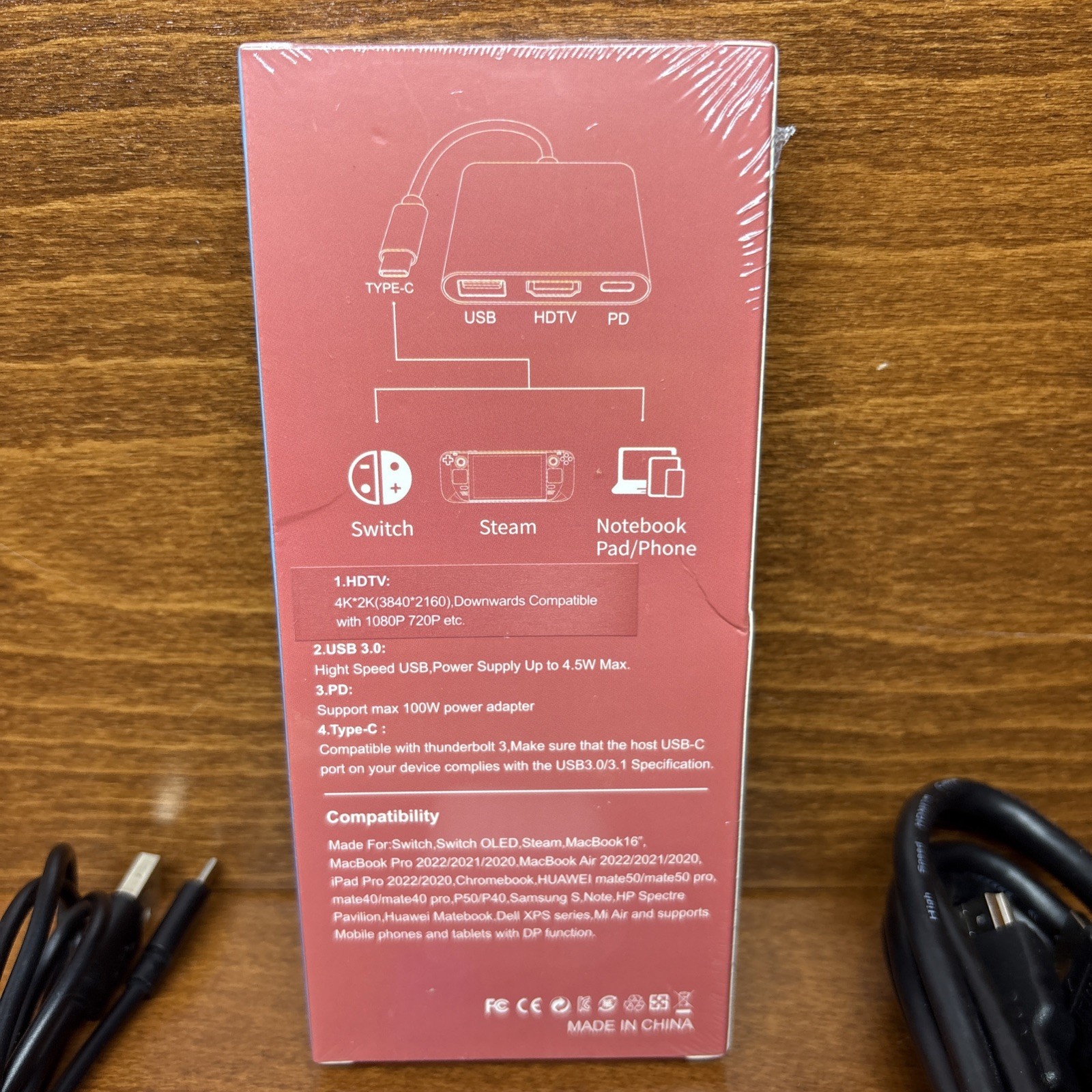 Nintendo Switch TV Adapter : All Wires & Plug Included To Connect Switch To TV