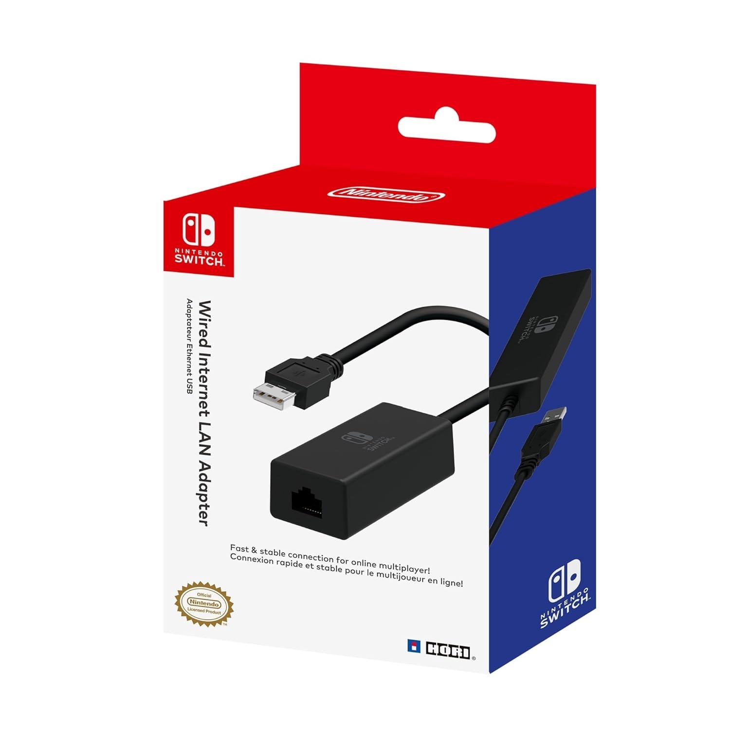 Officially Licensed Nintendo Switch HORI Wired Internet LAN Adapter USB Ethernet