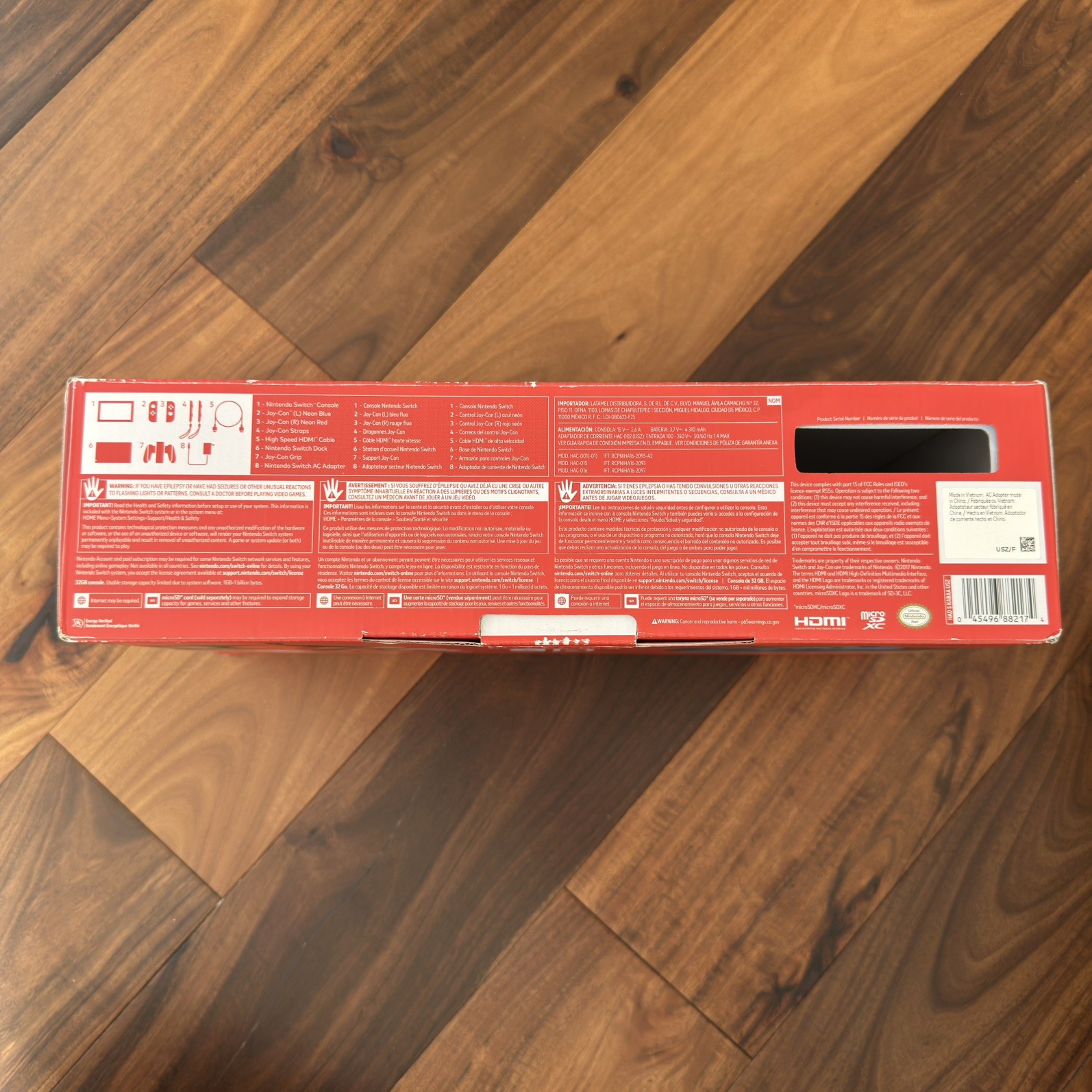 Nintendo Switch – BOX ONLY – Red & Blue Authentic Box – NO Console