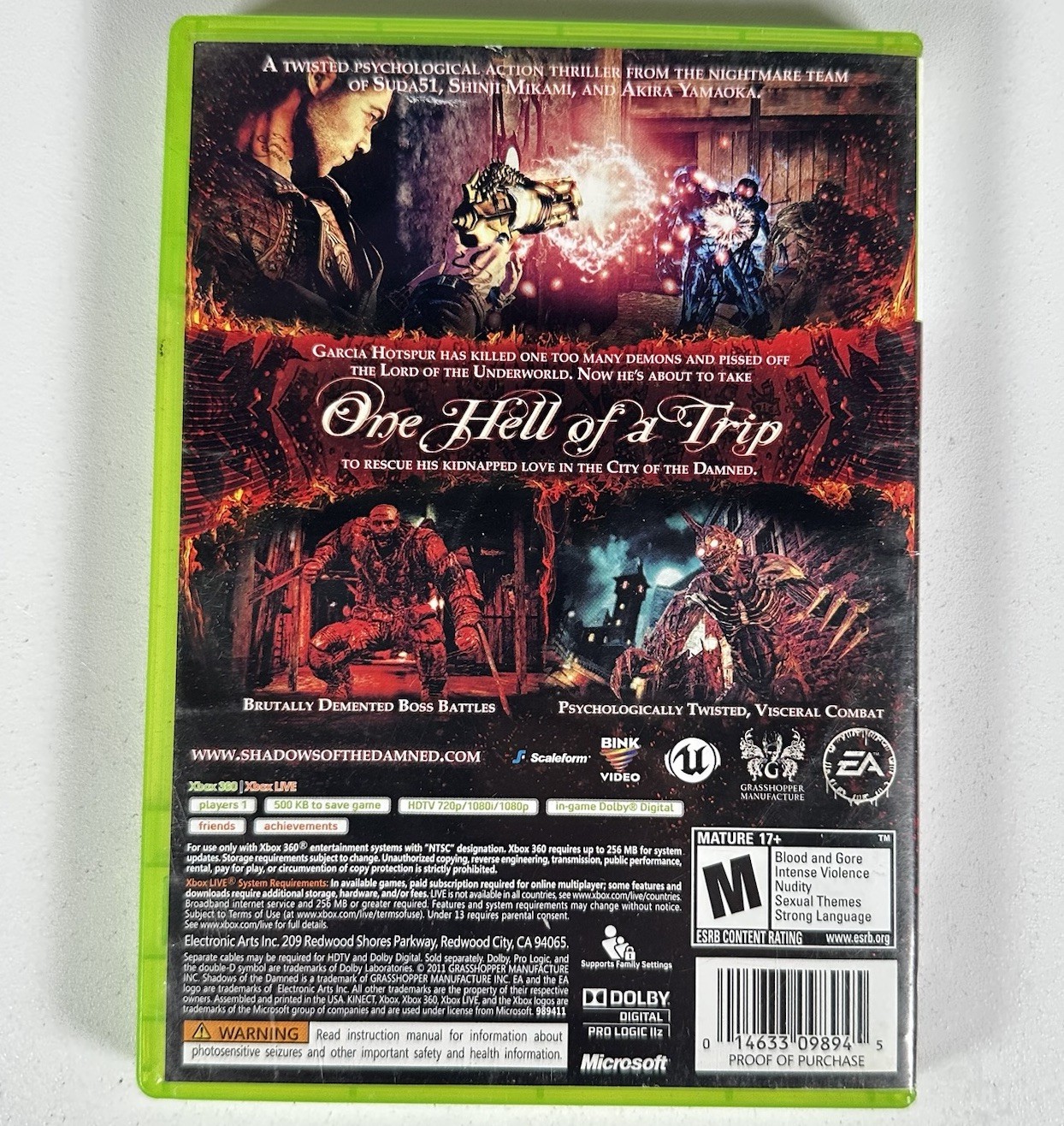 Shadows of the Damned – Xbox 360 – CIB – *TESTED* – FAST SHIPPING