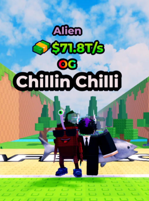 ✨ Kick a Lucky Block | Alien OG Chillin Chilli $71.8T/s (MAX LVL 75) ✨