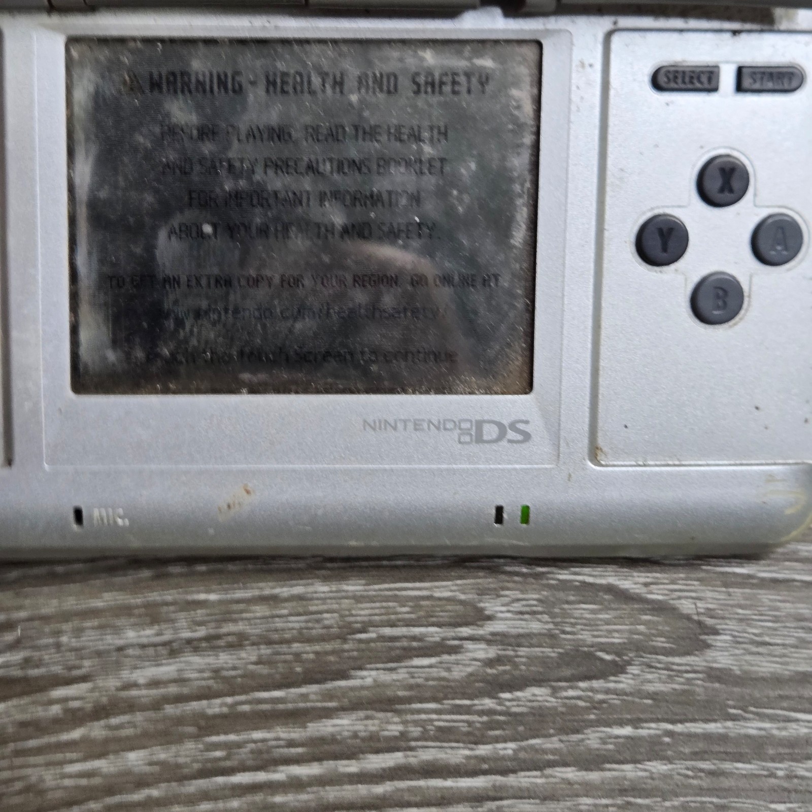 Nintendo DS NTR-001 Original Console Silver Tested Working Handheld No Charger