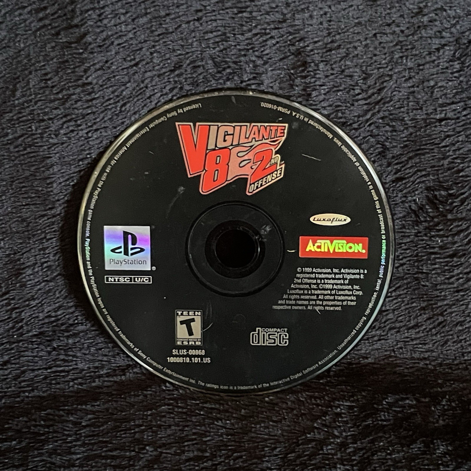 Vigilante 8 2nd Offense (Sony PlayStation 1 PS1, 1999) Disc Only!