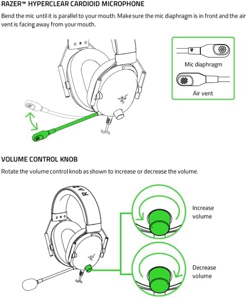 Razer BlackShark V2 X Gaming Headset: 7.1 Surround Sound – 50mm 3.5 mm, Black