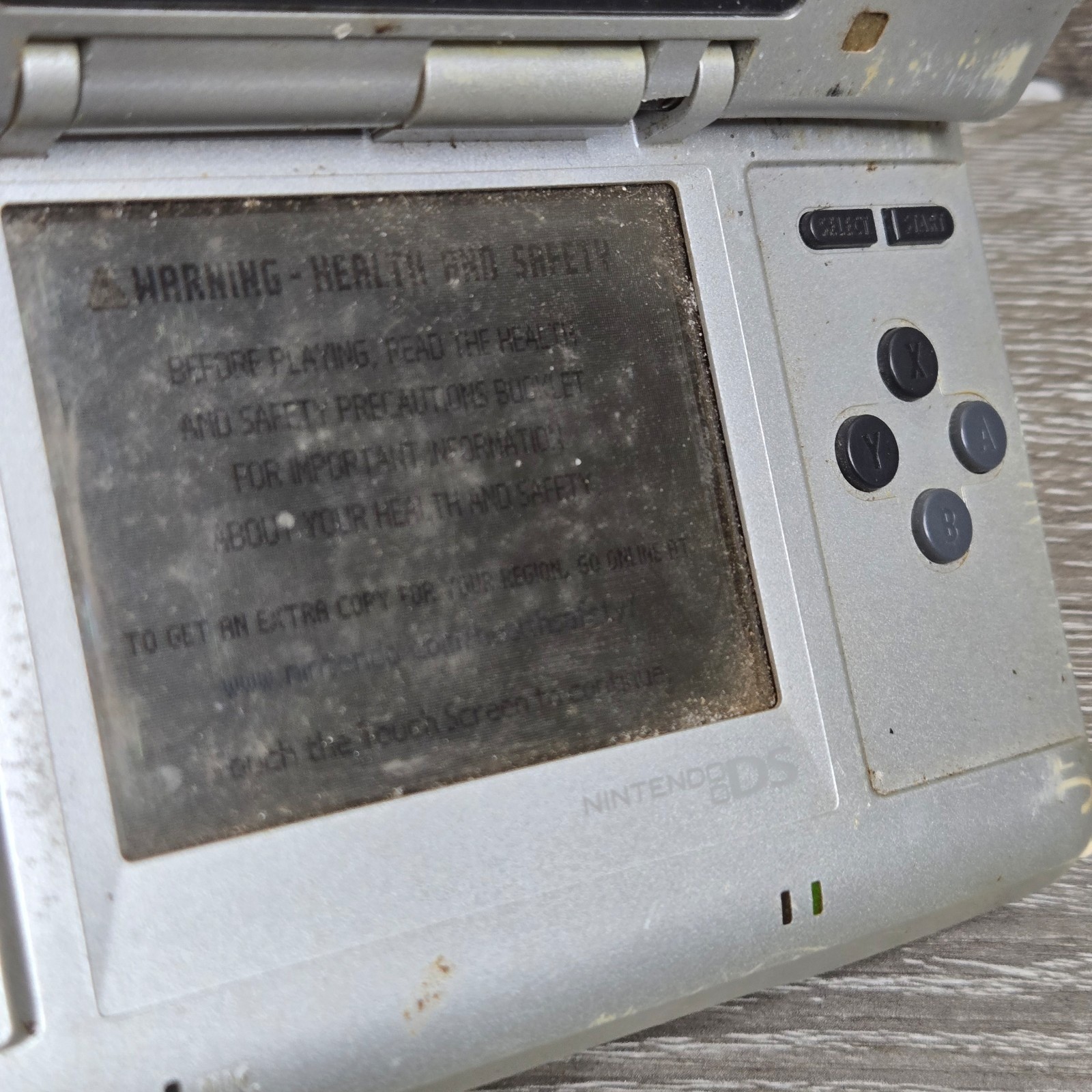 Nintendo DS NTR-001 Original Console Silver Tested Working Handheld No Charger