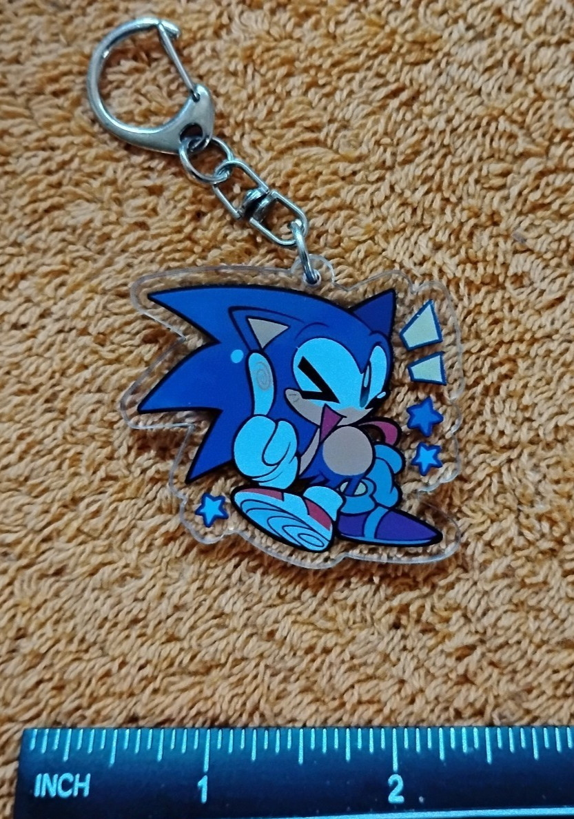 GET ALL 4 FOR $11.99! Sonic the Hedgehog Keychain key ring pin pins set lot sets