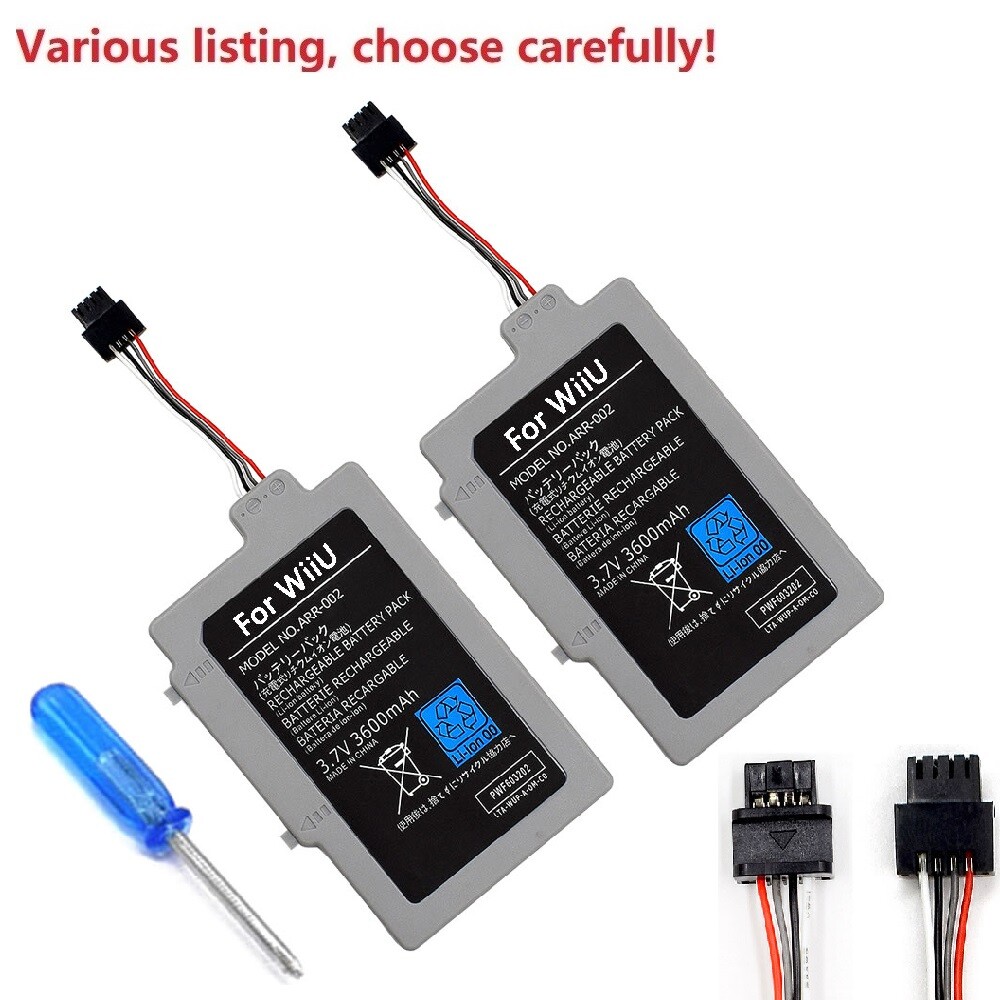 Replacement Battery for Nintendo Wii U Gamepad Extended 3600mAh 3.7V+Screwdriver