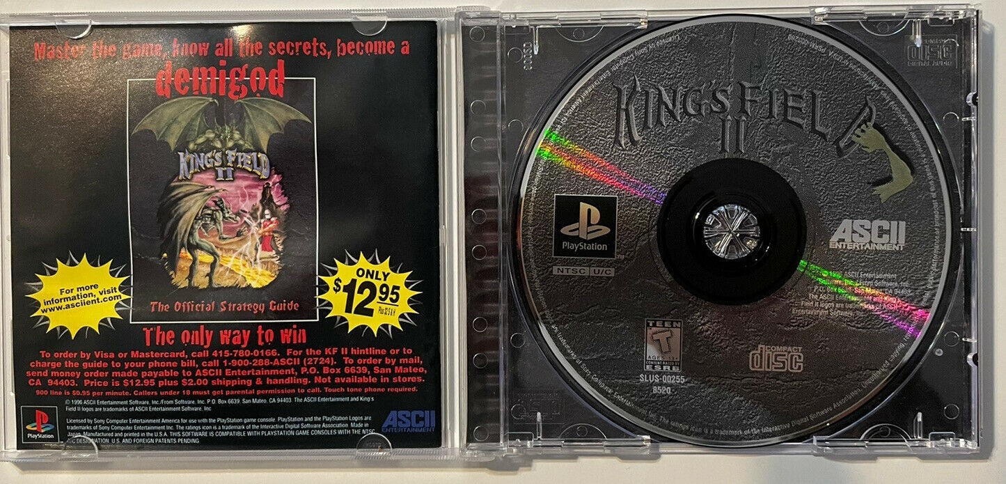 King’s Field II 2 (SONY PlayStation 1, 1996) PS1 PSX COMPLETE PRISTINE NEW MINT