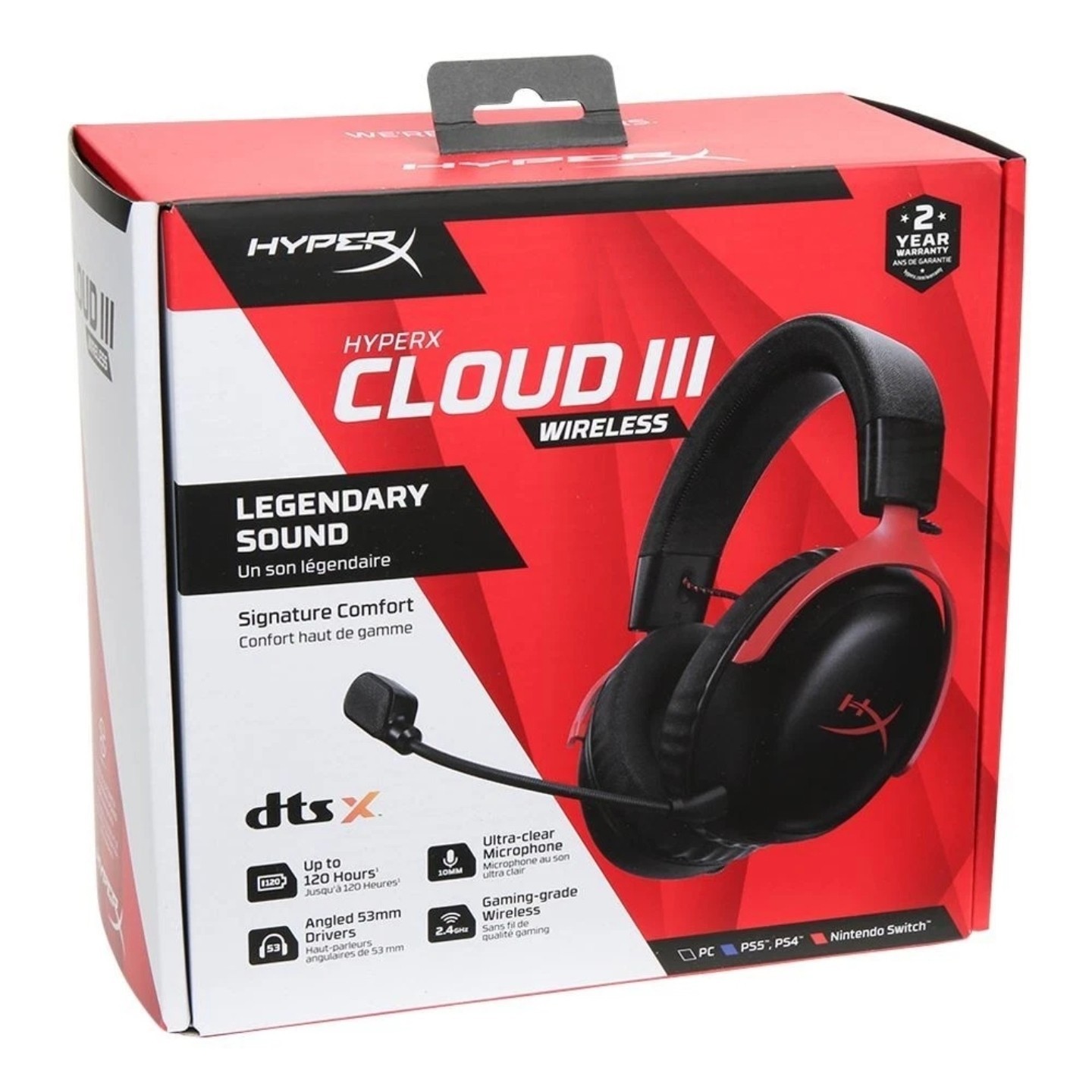 HyperX Cloud III S Wireless Gaming Headset Black/Red- NEW SEALED!