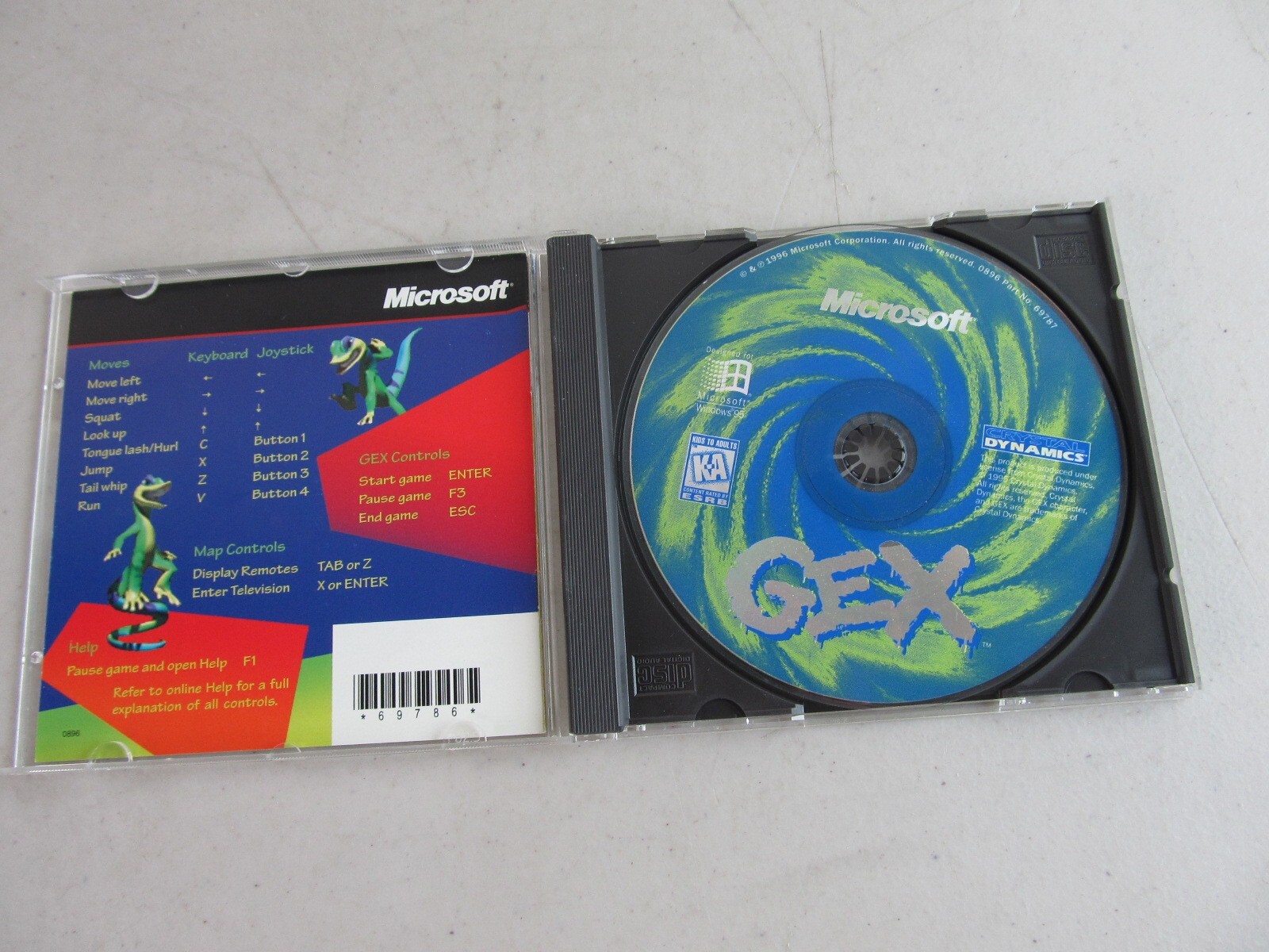 GEX (PC, 1995) Microsoft Windows 95 CD-ROM PC Vintage Rare Game