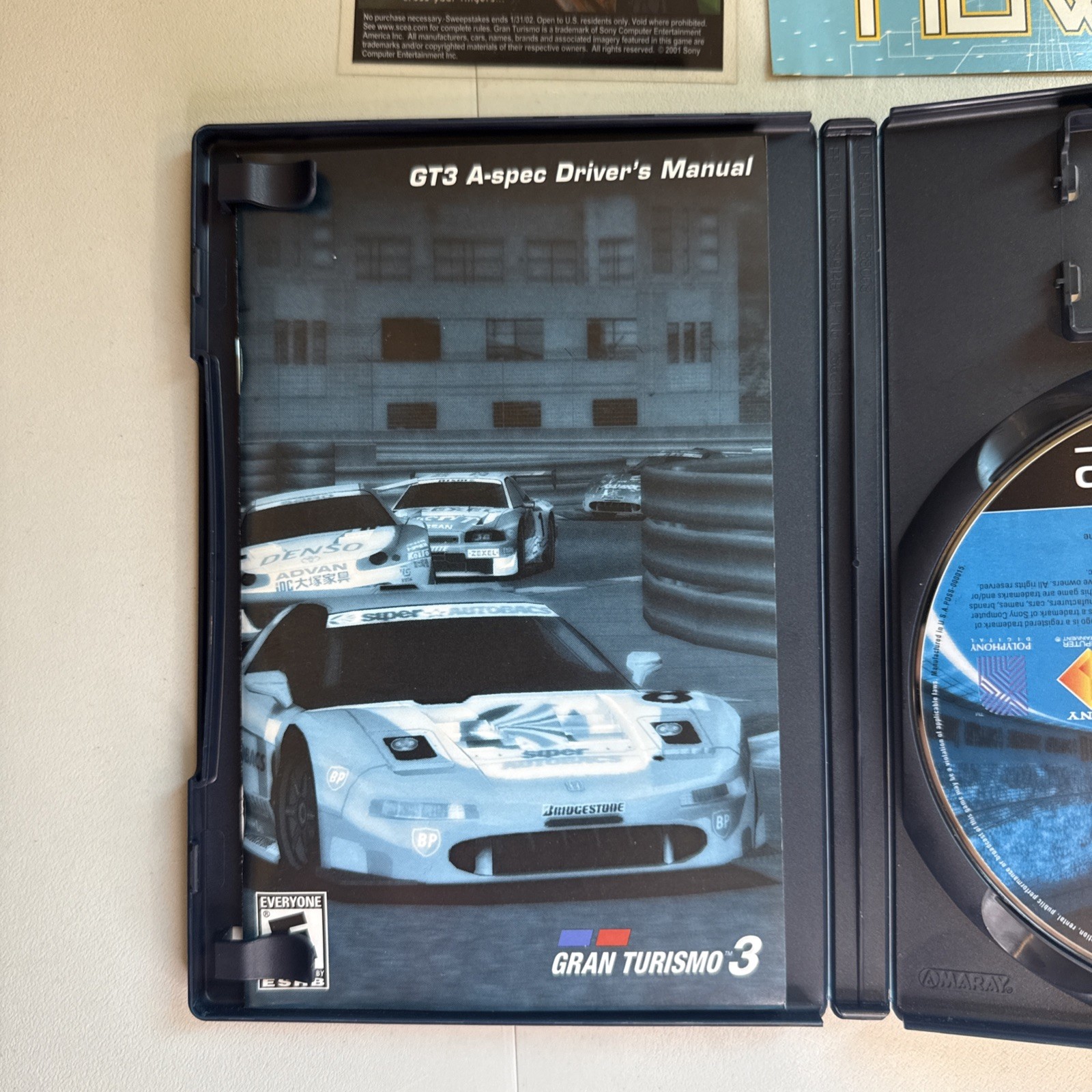 Gran Turismo 3 A-spec for Sony PS2 CIB w/MANUAL/REG CARD Black Label Inserts!
