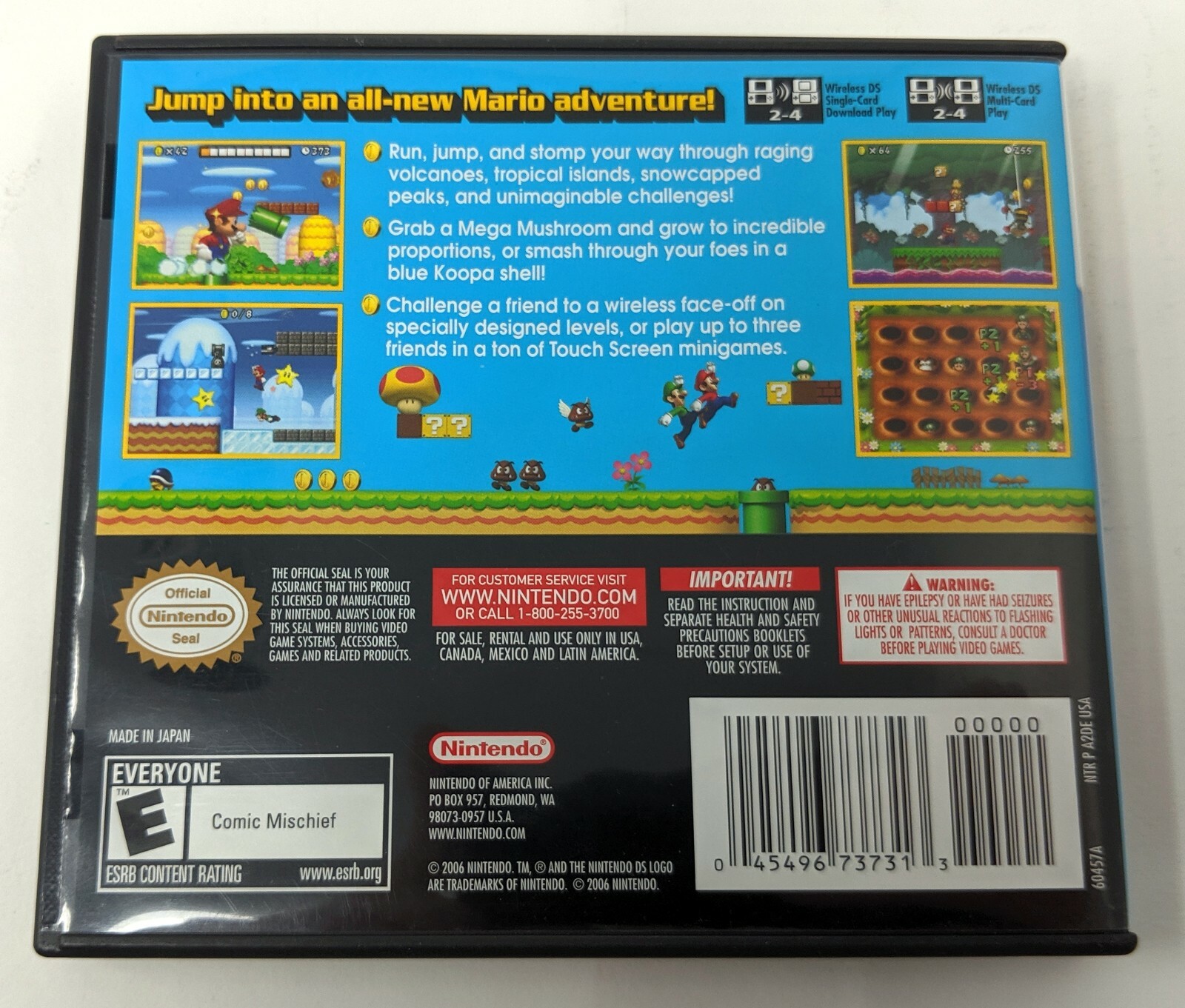 Game Case and Manual NO GAME New Super Mario Bros Nintendo DS Authentic