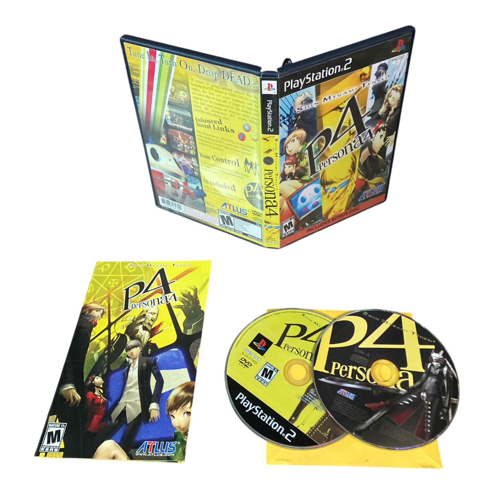 Sony PlayStation 2 PS2 CIB Complete TESTED Shin Megami Tensei Persona 4 w/ Bonus