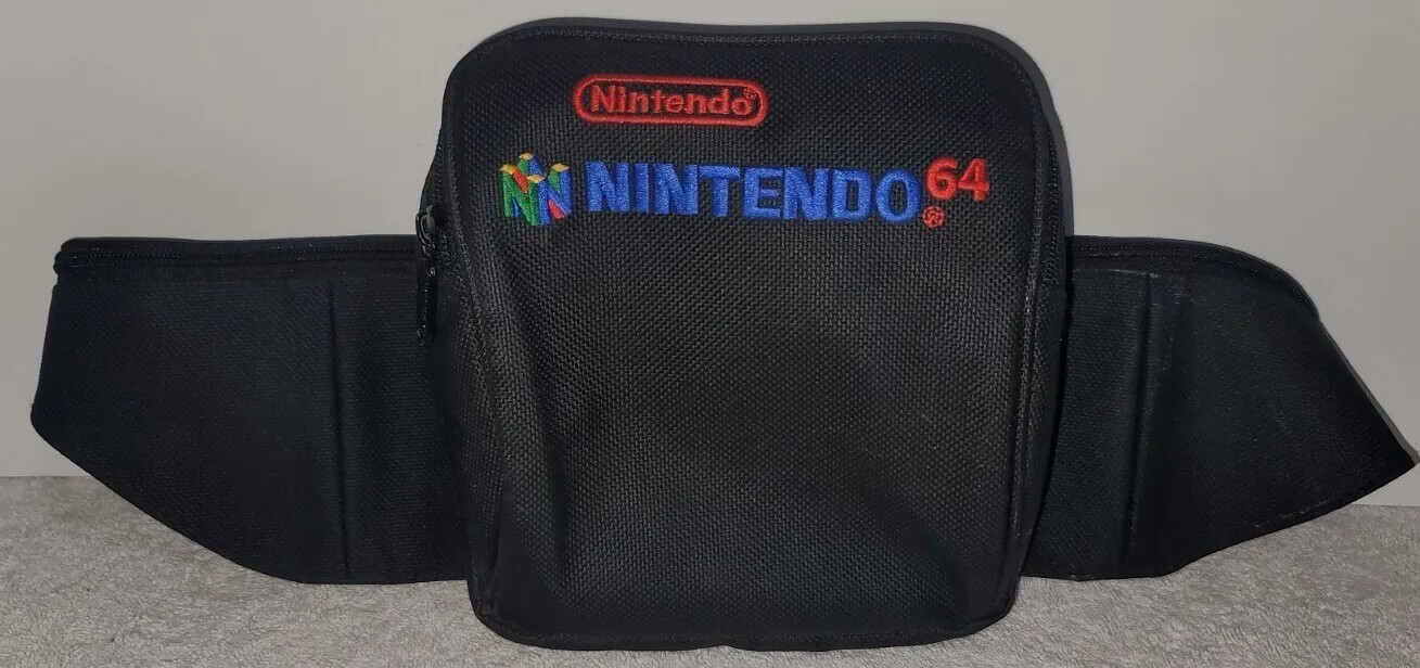 Official Nintendo 64 N64 Vintage 1997 Controller Travel Bag Fanny Pack *RARE*
