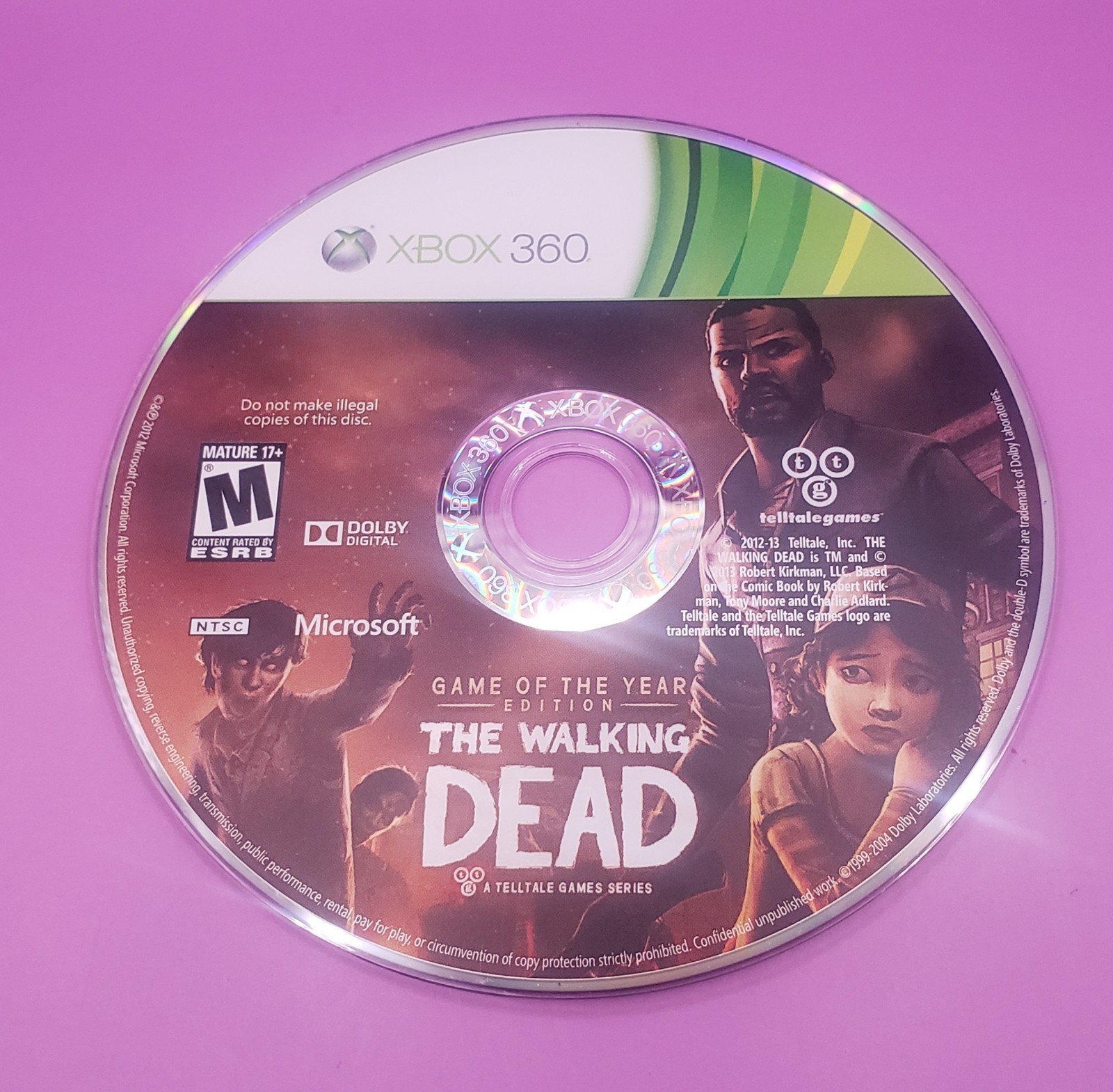 The Walking Dead Season 1 – Xbox 360 – Disc Only – Tested – Achievement Hunting