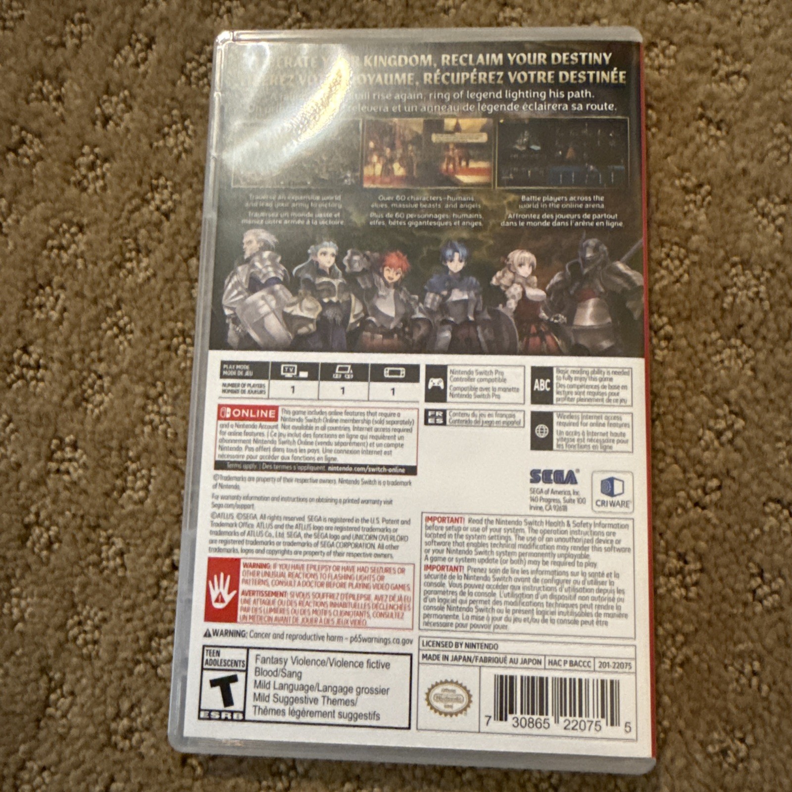 Unicorn Overlord – Nintendo Switch – USED