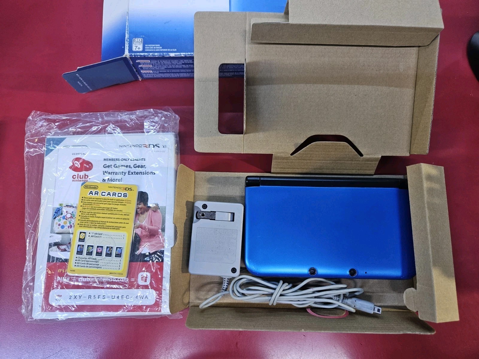 Nintendo 3DS LL Launch Edition Blue & Black Handheld CIB ( Read Description)