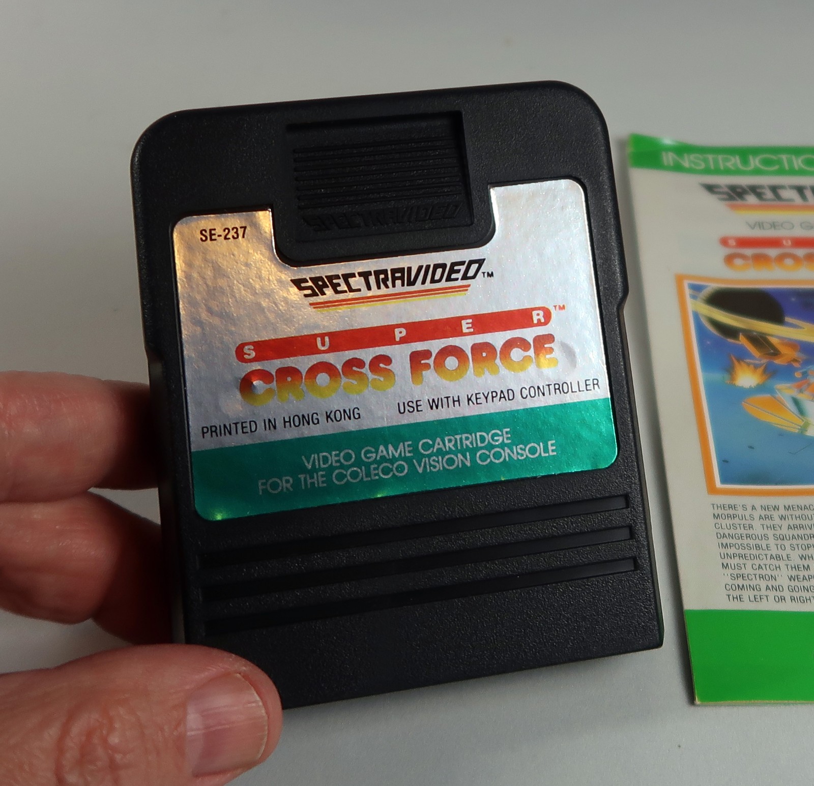 ColecoVision: SUPER CROSS FORCE Cartridge & Manual – V.NICE – Tested & WORKS!