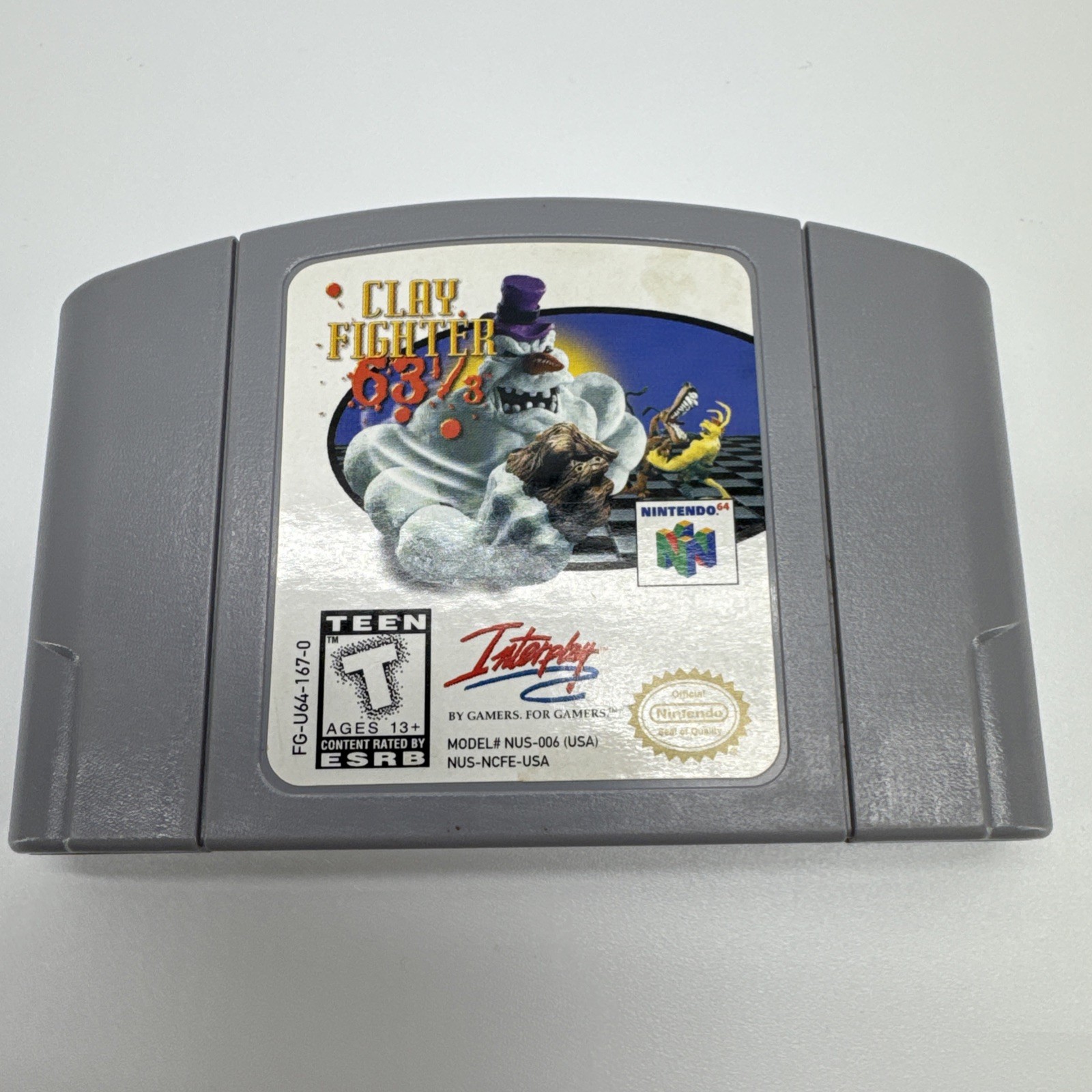 Clay Fighter 63 1/3 (Nintendo 64 N64) Tested and Working