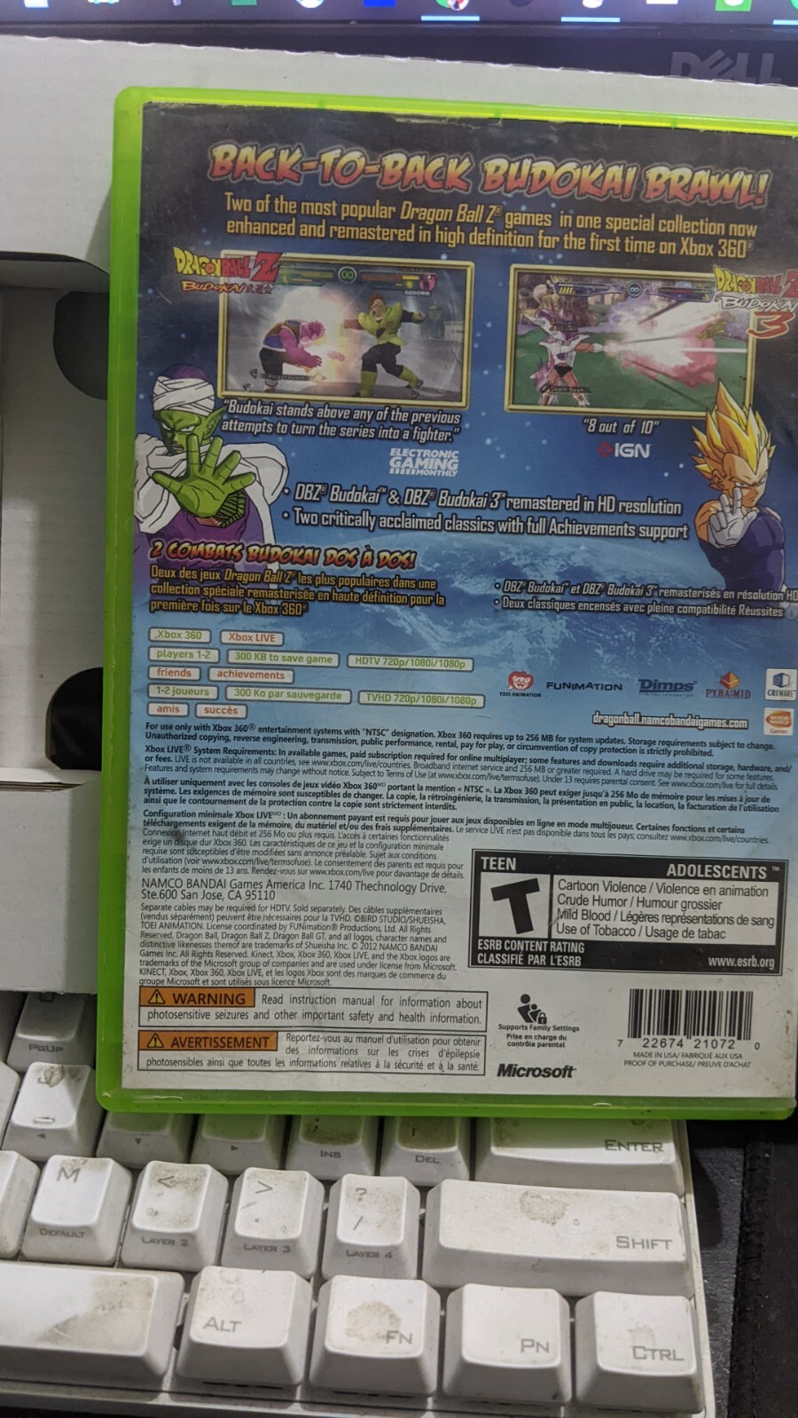 Dragon Ball Z: Budokai HD Collection,Xbox 360, Case & Disc, missing manual