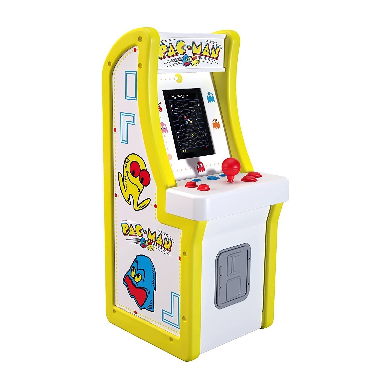 Arcade1Up Jr. Pac-Man Kids Arcade Cabinet with Stool and 3 Games 1y Warranty