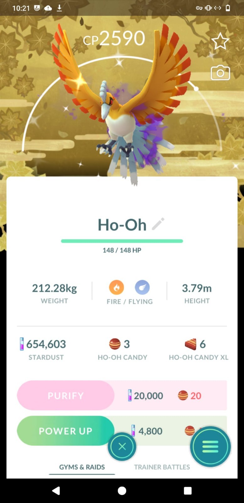 Shiny Shadow Ho-oh Background Gold Go Tour Kalos – Read description