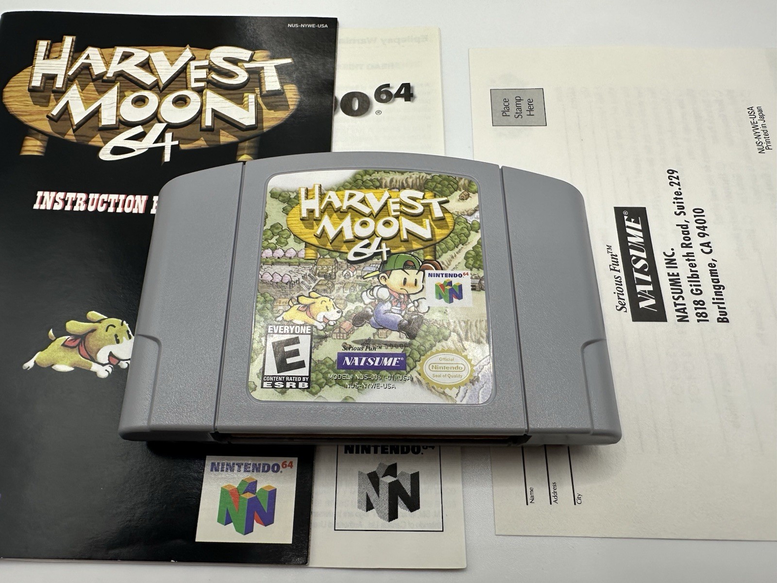 Harvest Moon 64 (Nintendo 64, 1999) N64 Complete Cellophane CIB Rare