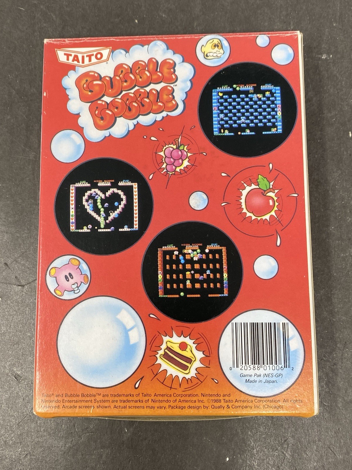 Bubble Bobble 1 (Nintendo NES, 1988) with Box and Manual CIB