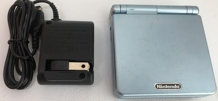 Nintendo Game Boy Advance SP Pearl Blue AGS 001 Tested Working + Charger OEM