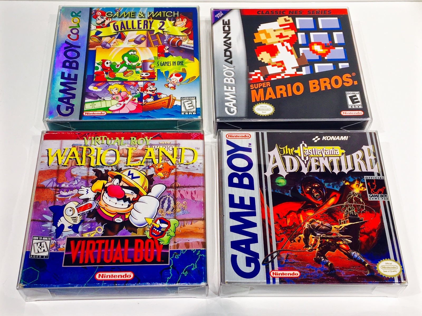 5 Box Protectors For GAME BOY / VIRTUAL / COLOR / ADVANCE Nintendo Cases CIB
