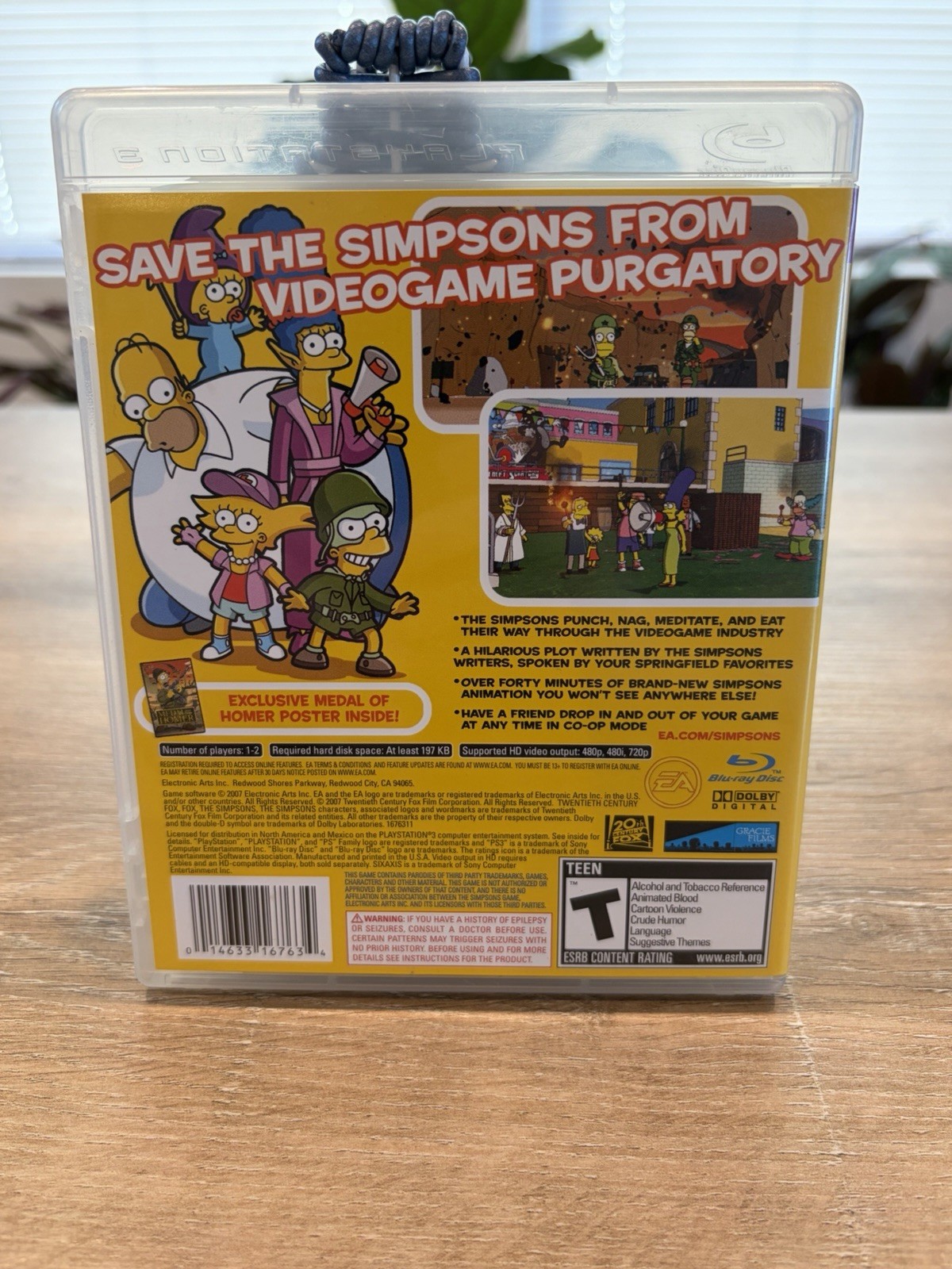 The Simpsons Game (Sony PlayStation 3, 2007) PS3 Complete CIB w/RARE POSTER!